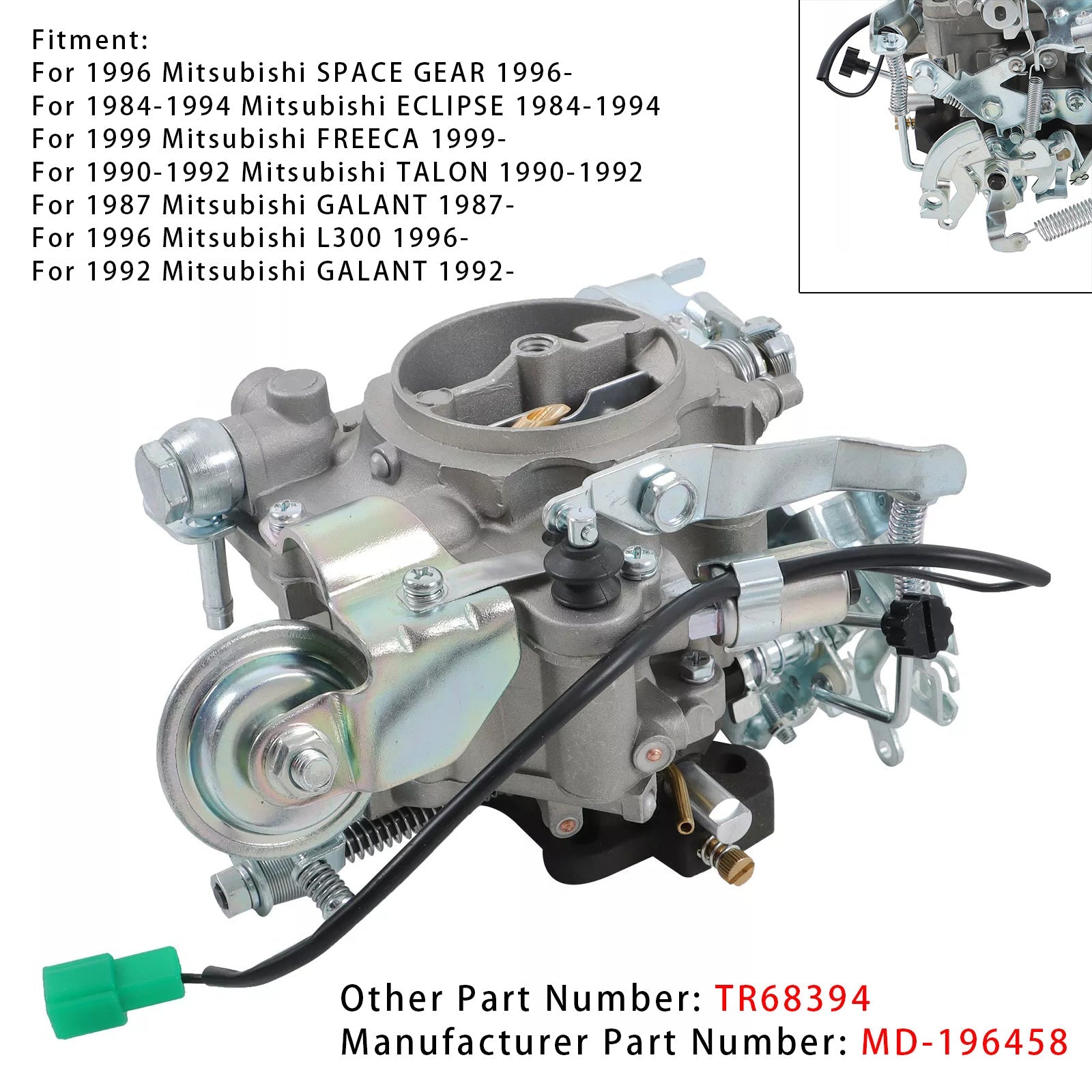 1996 Mitsubishi SPACE GEAR Carburetor MD196458