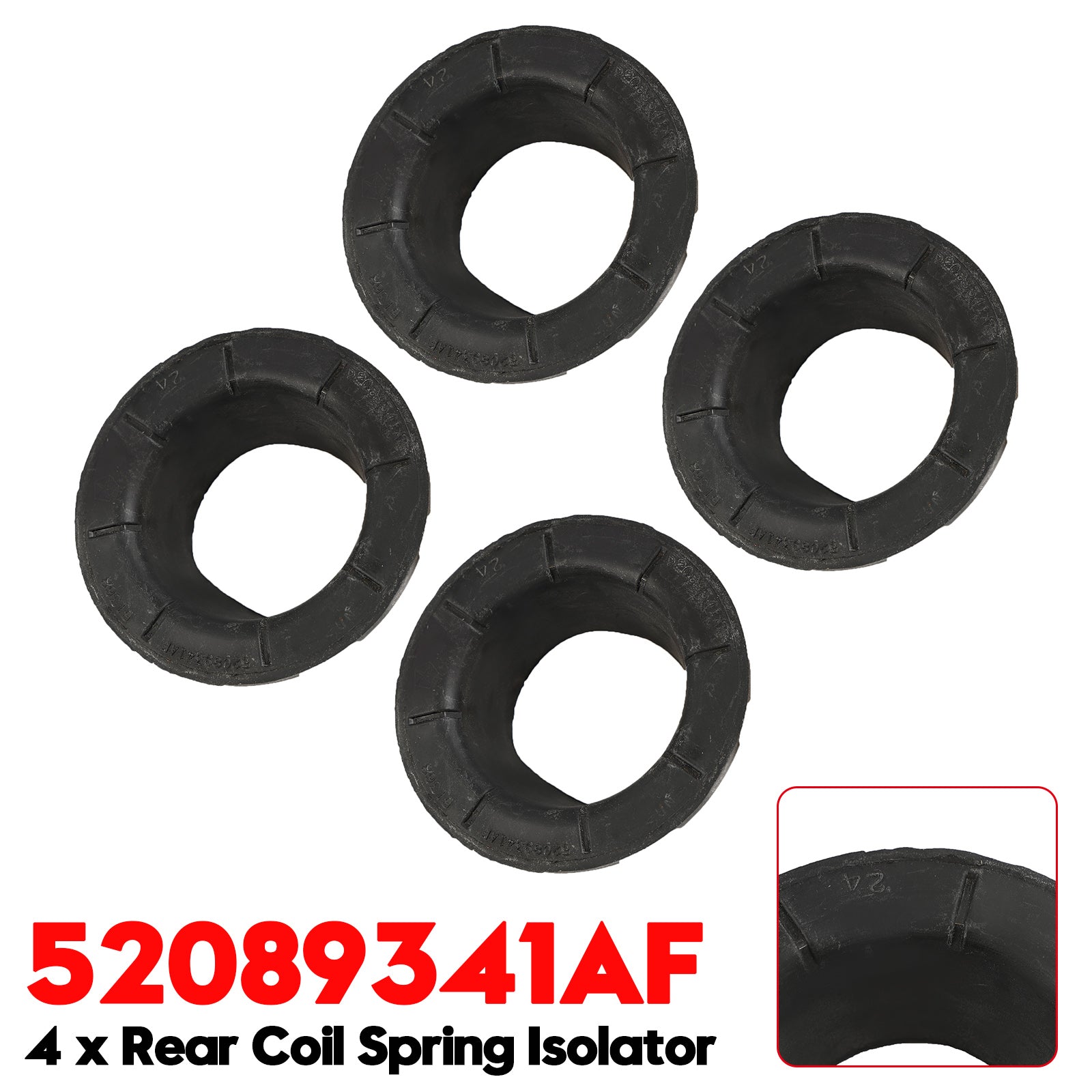 2005-2010 Jeep Grand Cherokee WK 4 x Rear Coil Spring Isolator 52089341AF