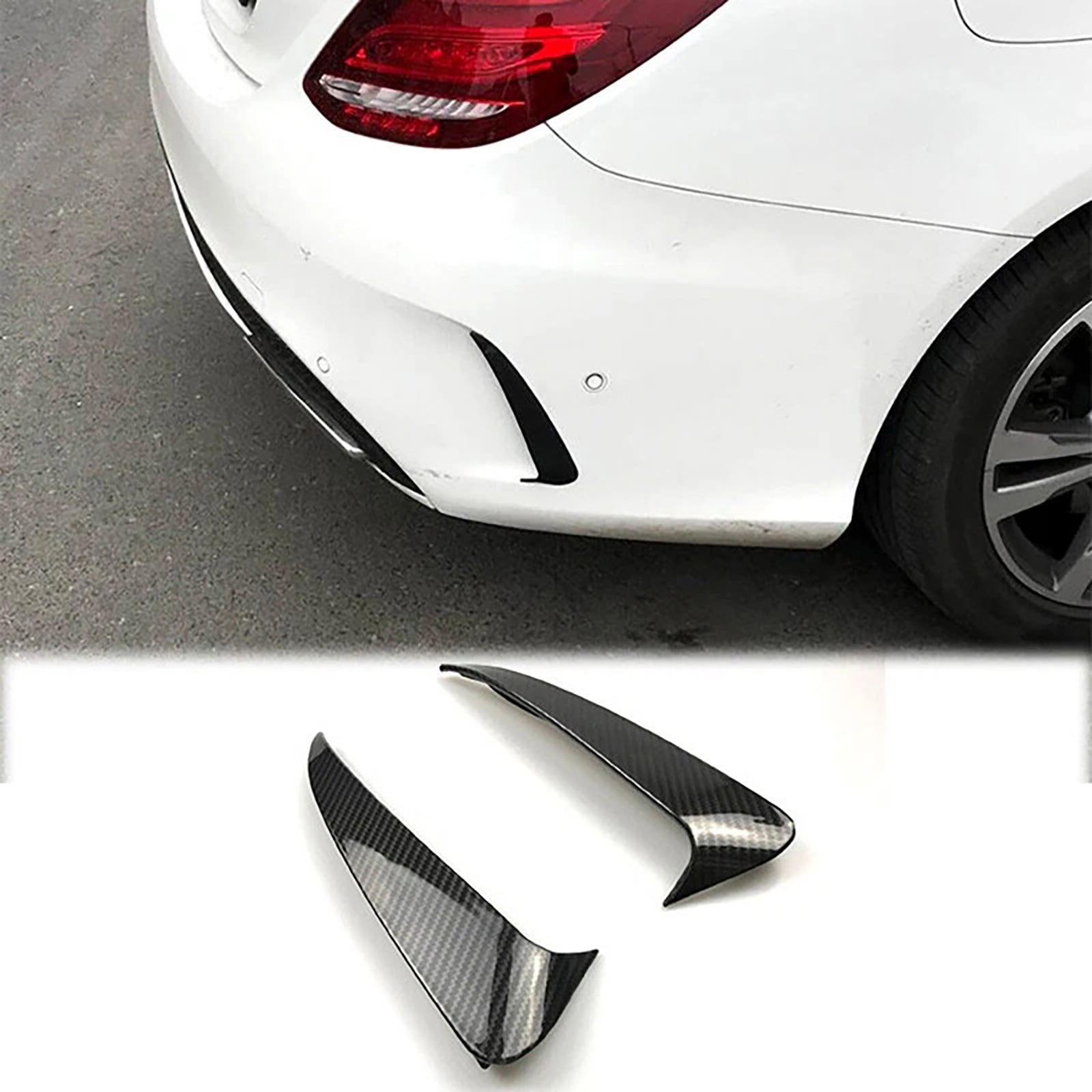 Rear Air Vent Cover Carbon Fiber Look For Benz C Class W205 C43 C63 2014-2019
