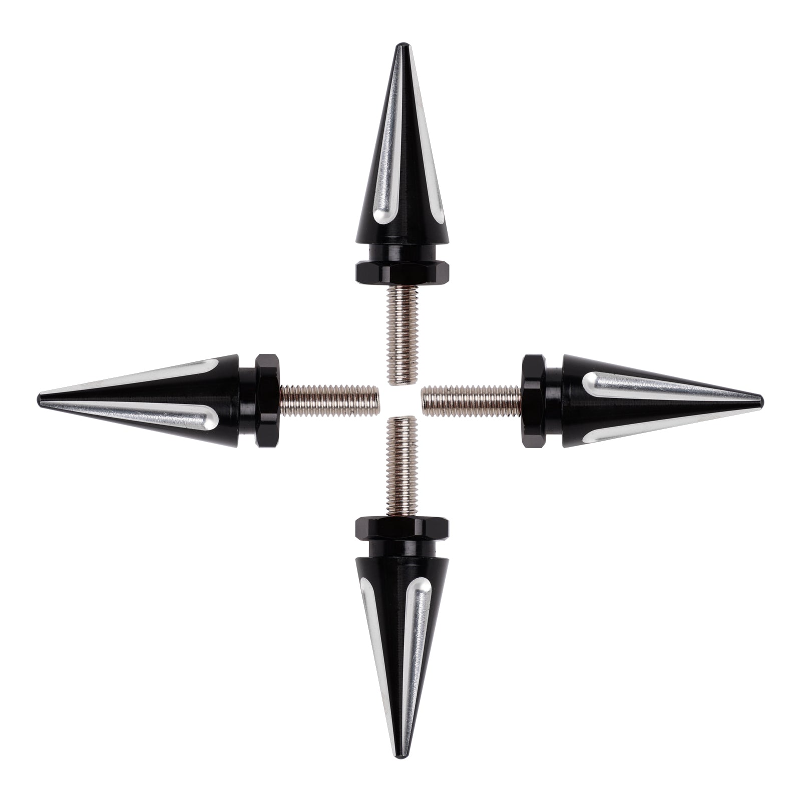 4x Black Spike Windshield Fairing Bolts For Touring Road Glide FLTR 2015 - 2025