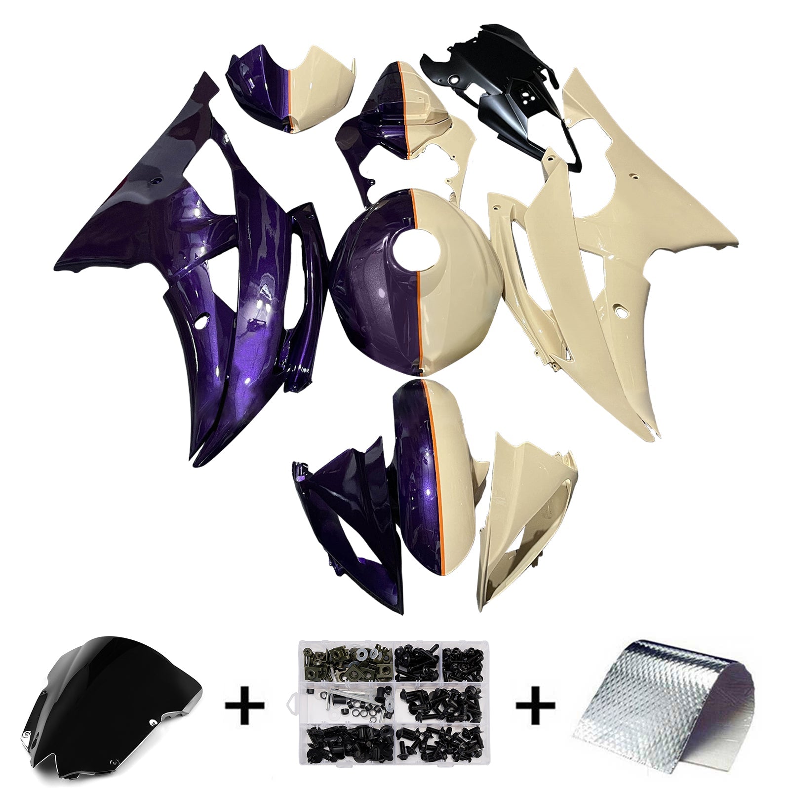 Injection Fairing Kit Bodywork Plastic ABS For Yamaha YZFR6 YZF-R6 2008-2016