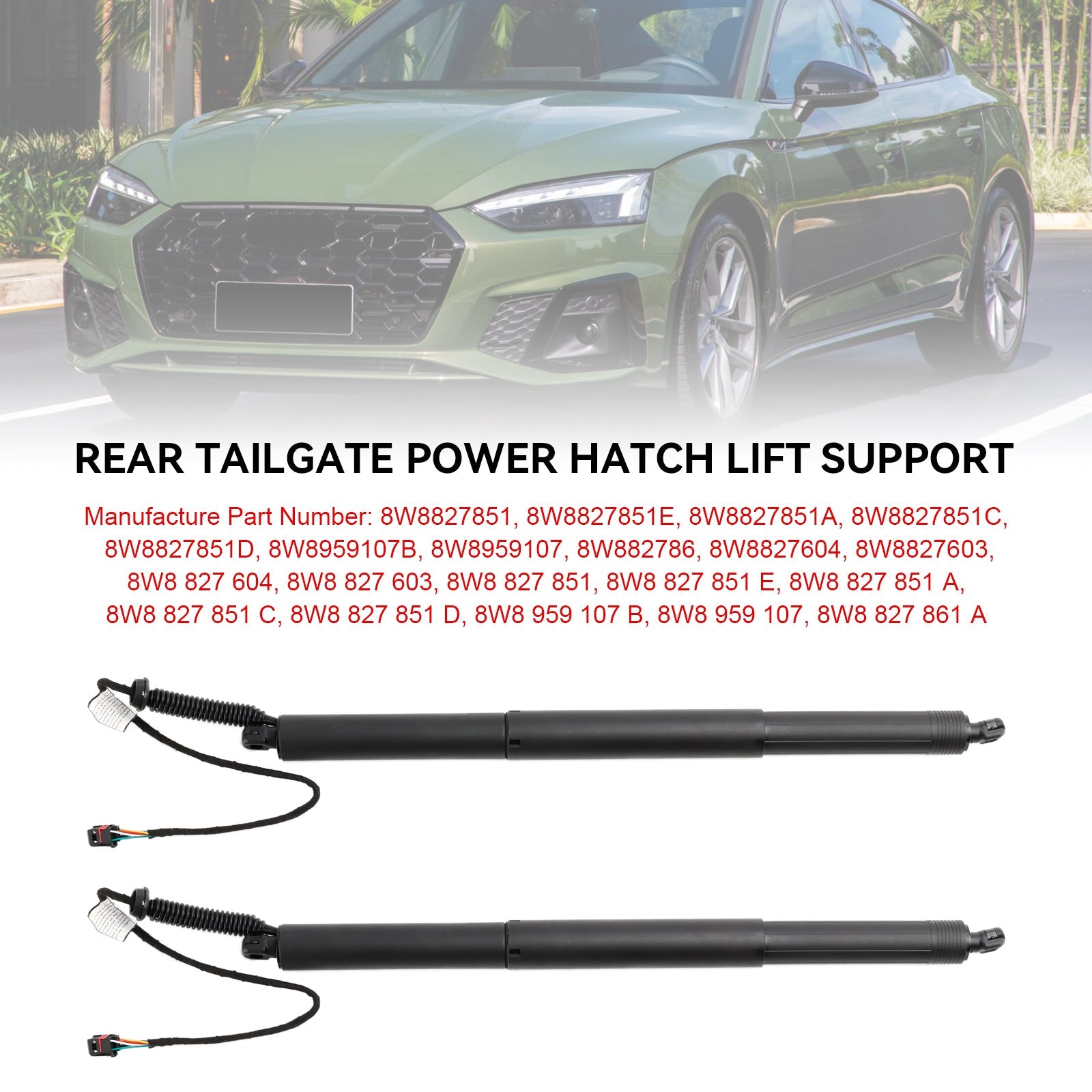 2016-2024 Audi A5 F5 8W Sportback 2PCS Electric Tailgate Lift 8W8827851 8W8959107