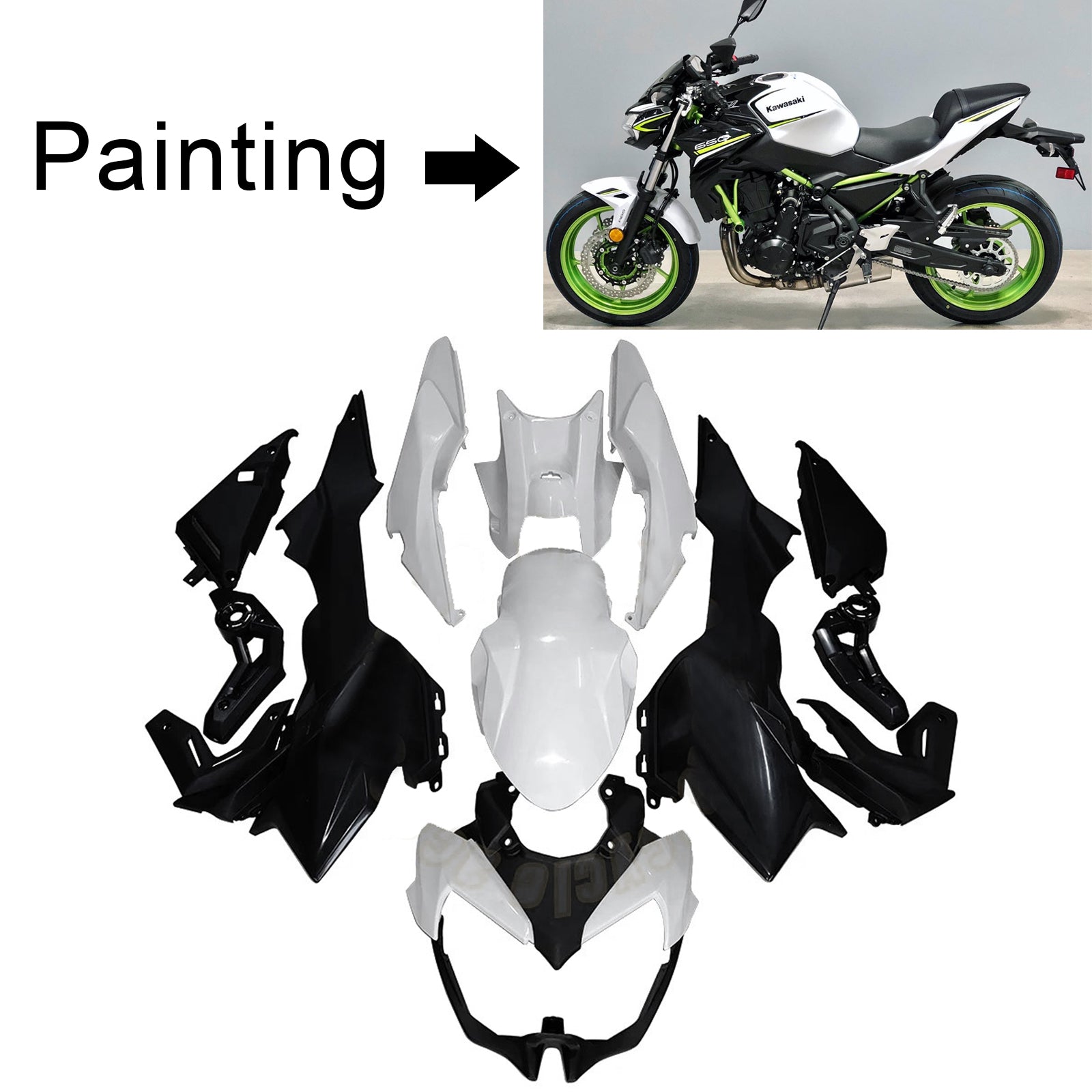 Injection Fairing Kit Bodywork Plastic ABS fit For Kawasaki Z650 2020-2023