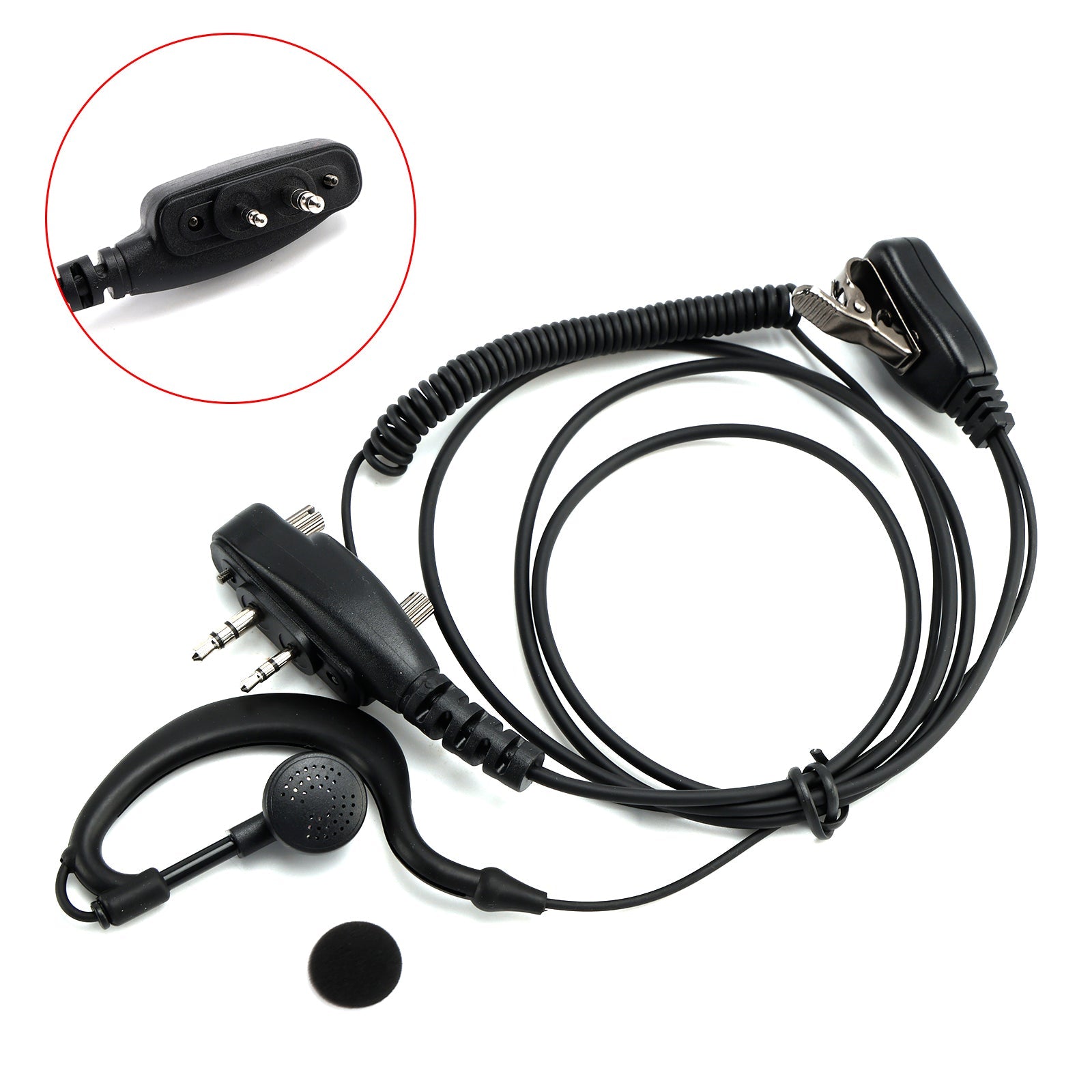 ICOM F1000-011 Curved Earhook Headset For ICOM A16 IC-F3230 F4230D F1100 F2100D