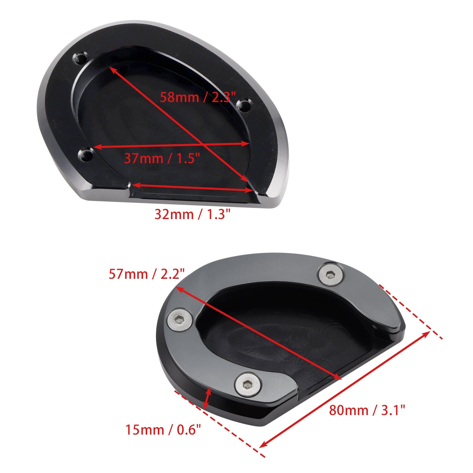 Kickstand Enlarge Plate Pad fit for Bonneville Bobber T100 T120 2018-2020