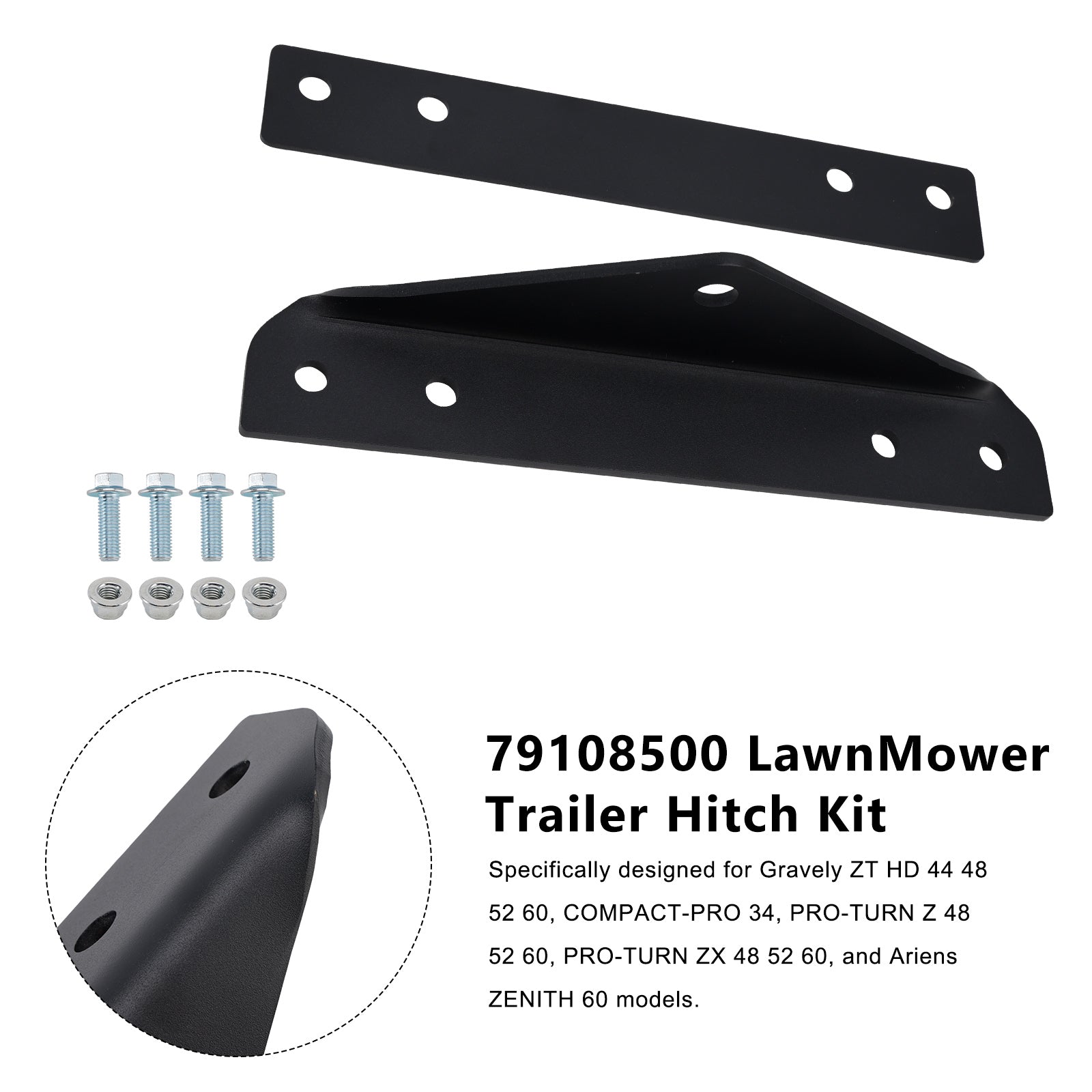 79108500 LawnMower Trailer Hitch Kit For Gravely Ariens48 52 60Zero Lawn Tractor