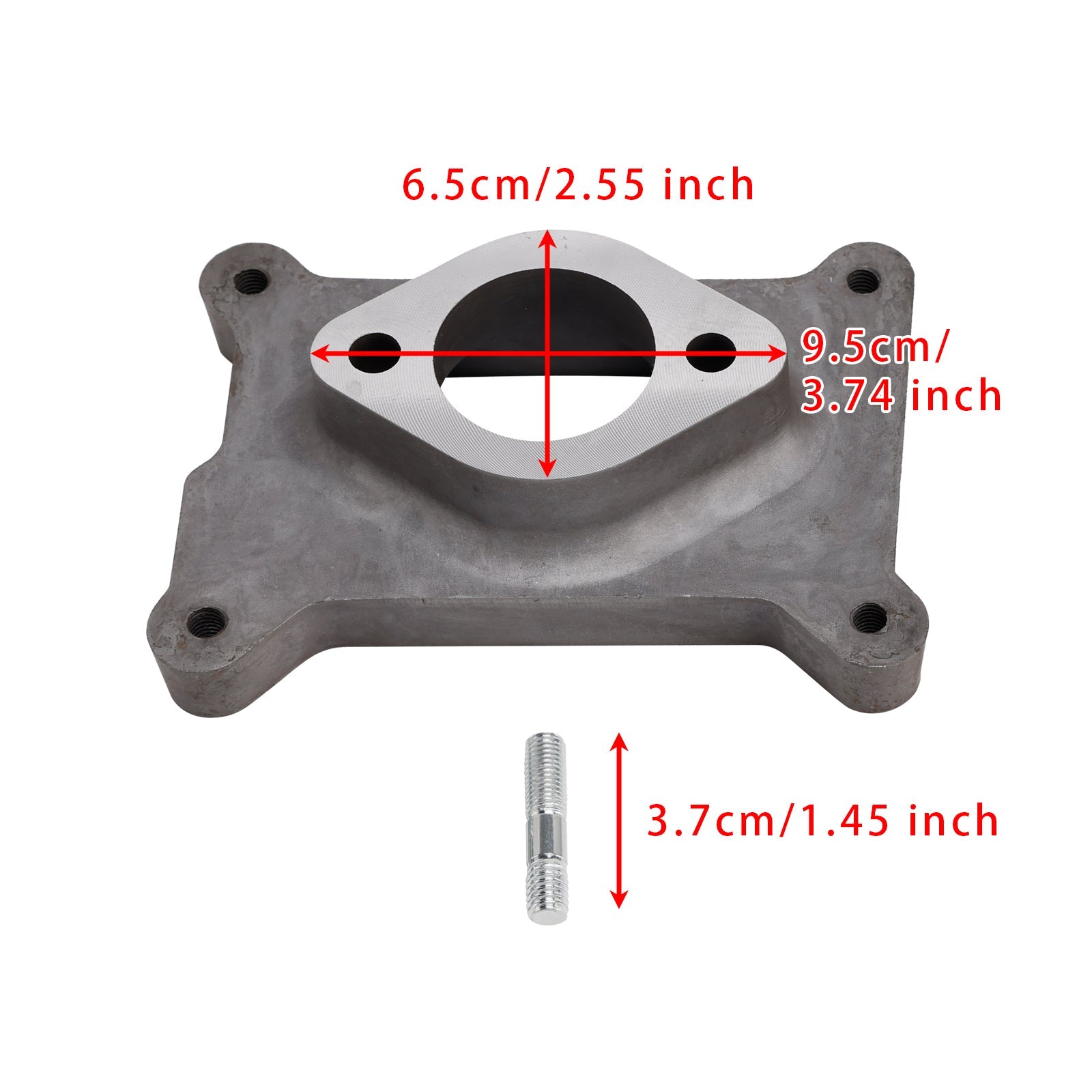 2044 One Natural Aluminum Performance Carburetor Adapter 2044