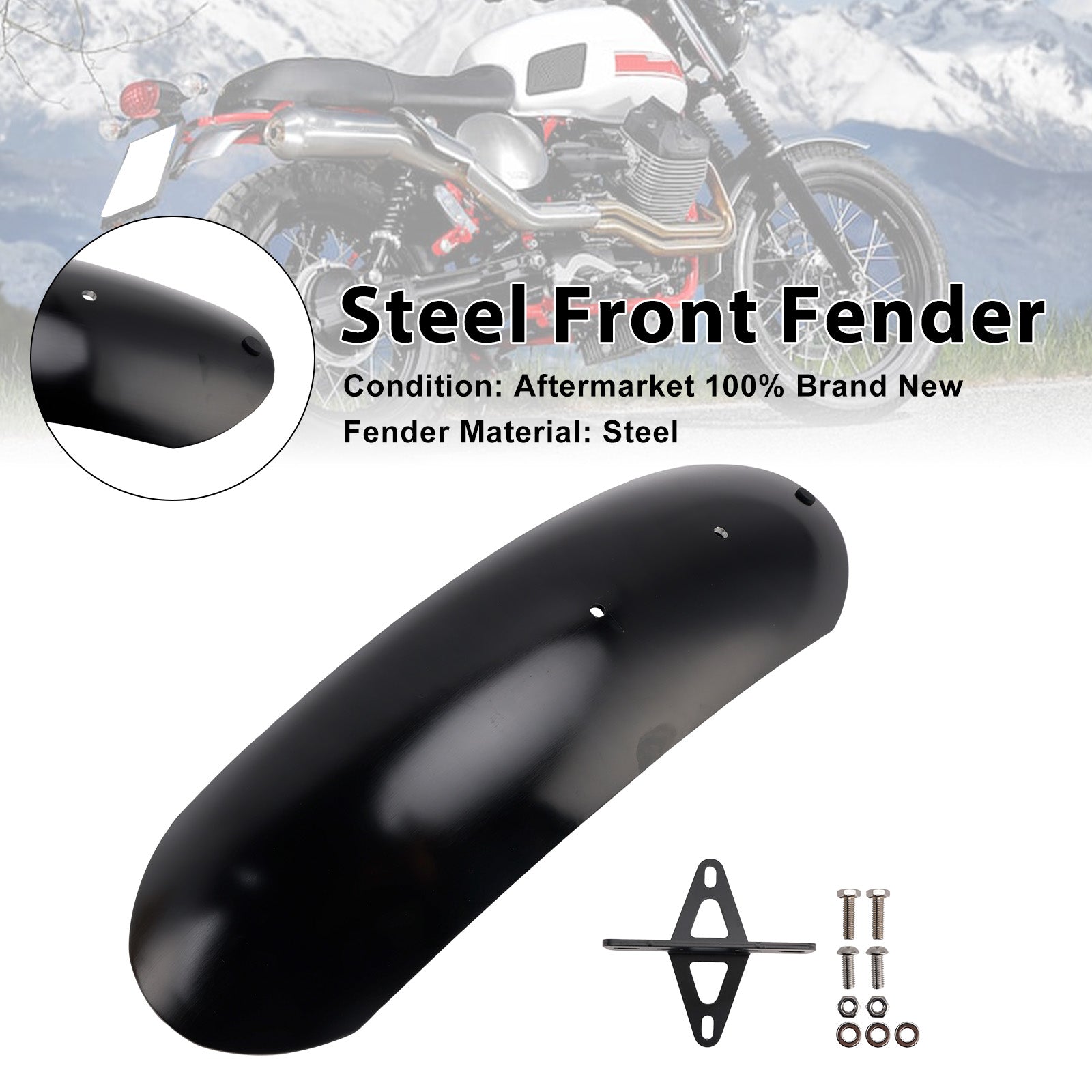 Steel Front Fender Fit For MOTO GUZZI V7 II Stone Classic Special 10-16