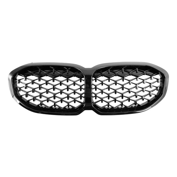 BMW 1 Series F40 2019-2024 Gloss Black Diamond Front Kidney Grill Grille