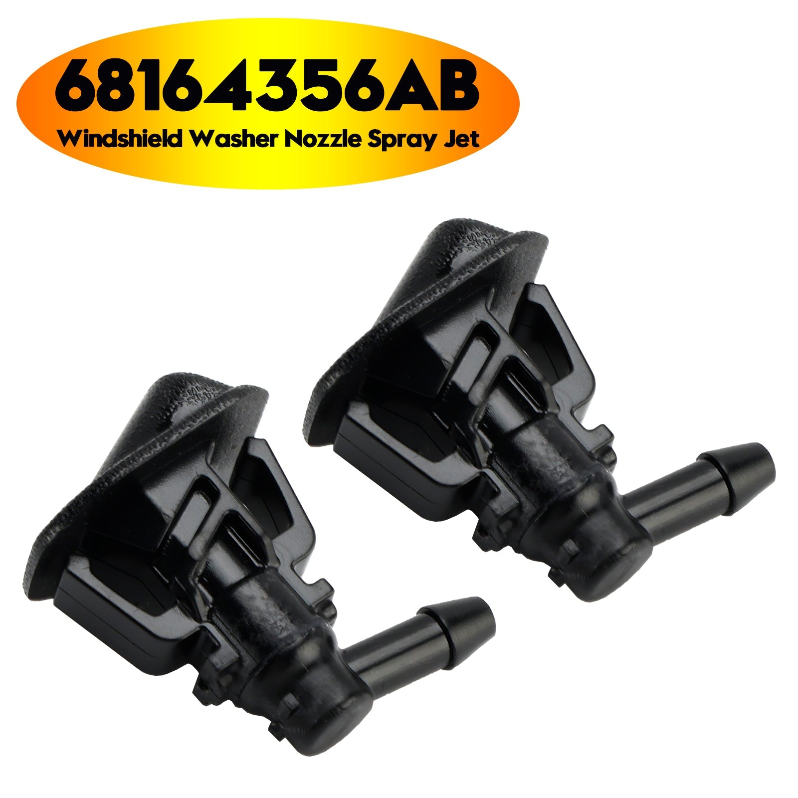 2007-2018 Jeep Wrangler JK 2X Windshield Washer Nozzles Spray Jet 68164356AB