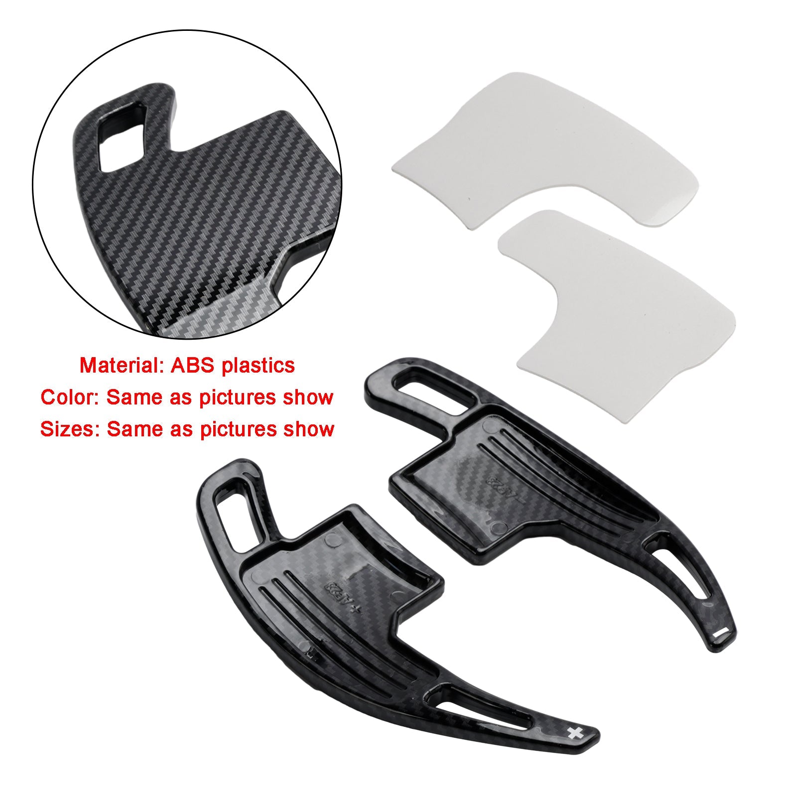 Carbon Style Paddle Shifter Trim Accessories fit Ford Mustang 2015-23 Black