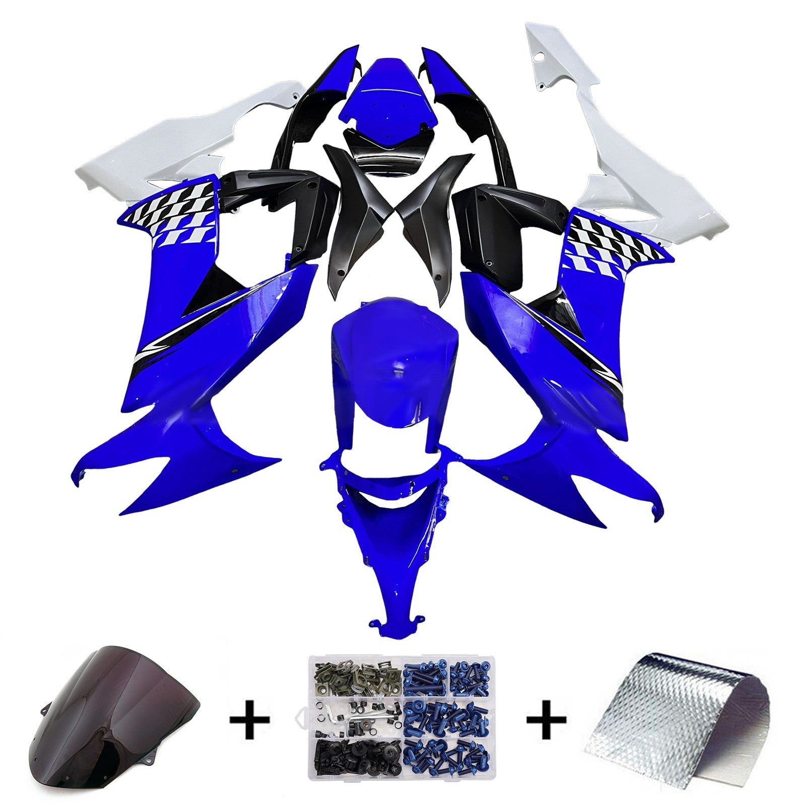 Injection Fairing Kit Bodywork Plastic ABS fit For Kawasaki ZX10R 2008-2010