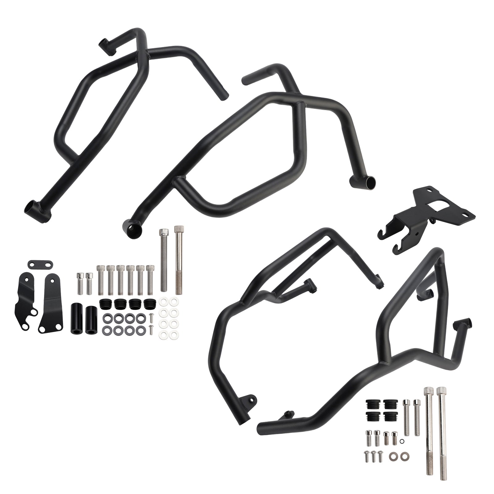 2021-2025 Yamaha Tracer 7 Upper Lower Kit Engine Guard Frame Crash Bar Black