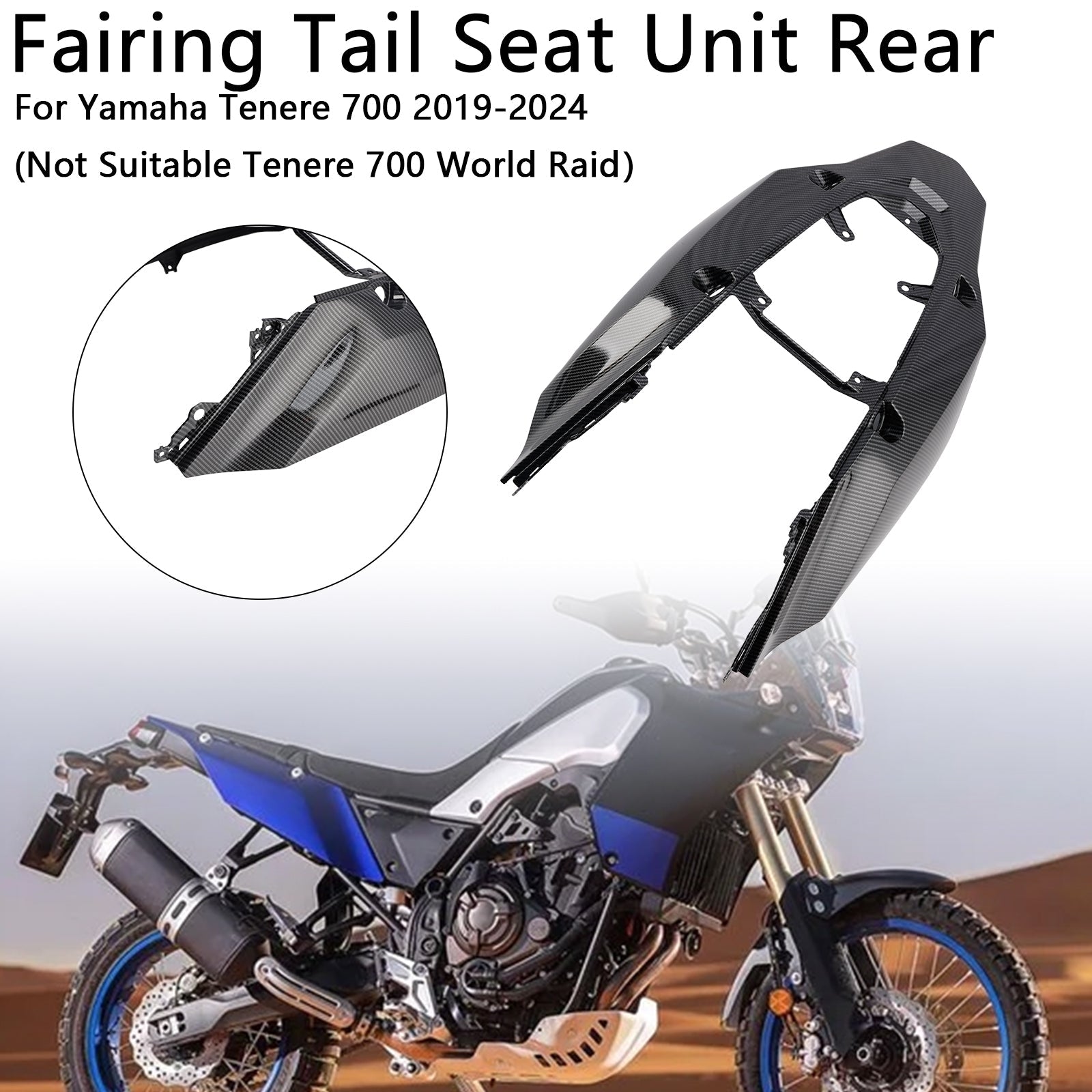Fairing Tail Seat Unit Rear For Yamaha Tenere 700 2019-2024