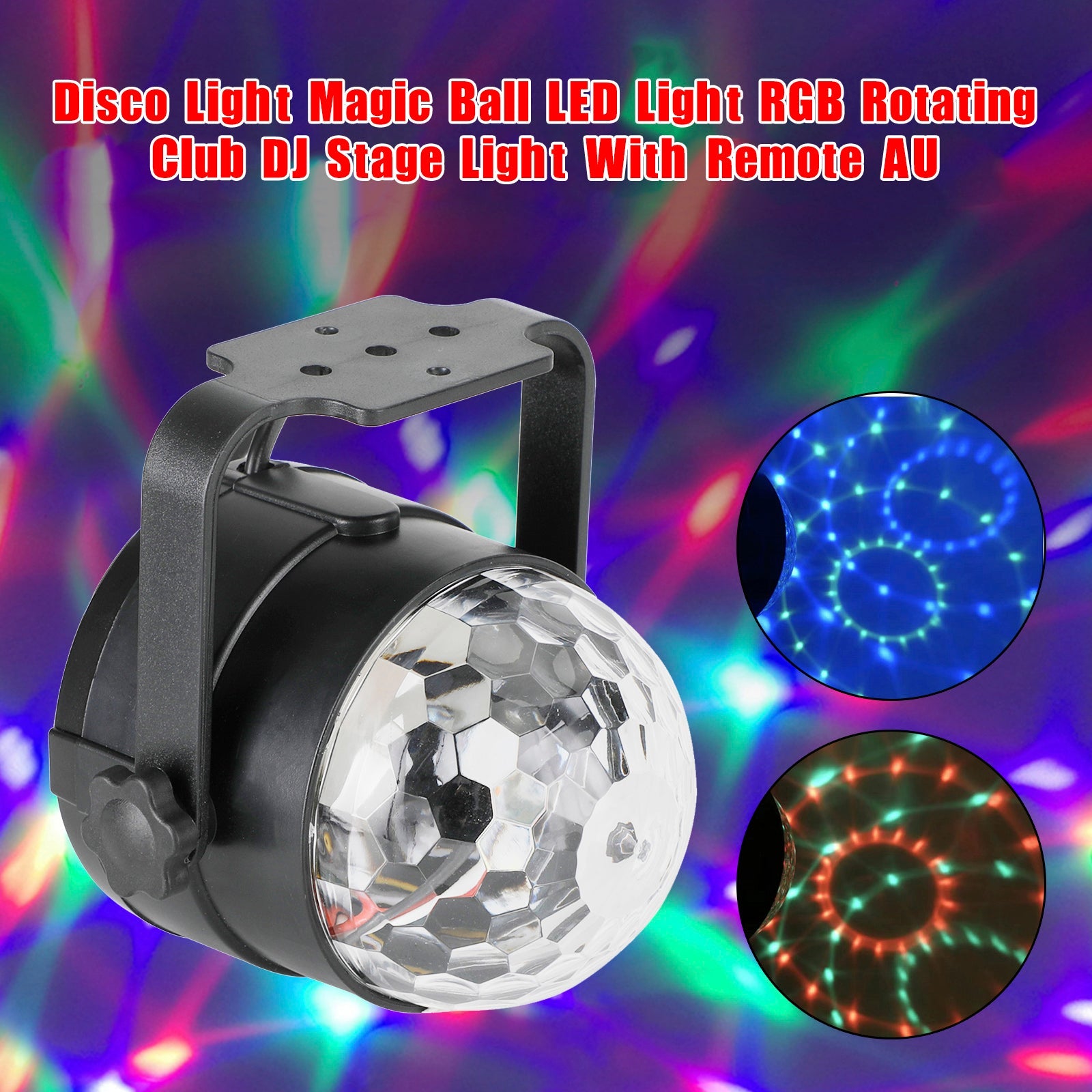 Disco Light Magic Ball LED Light RGB Rotating Club DJ Stage Light With Remote AU