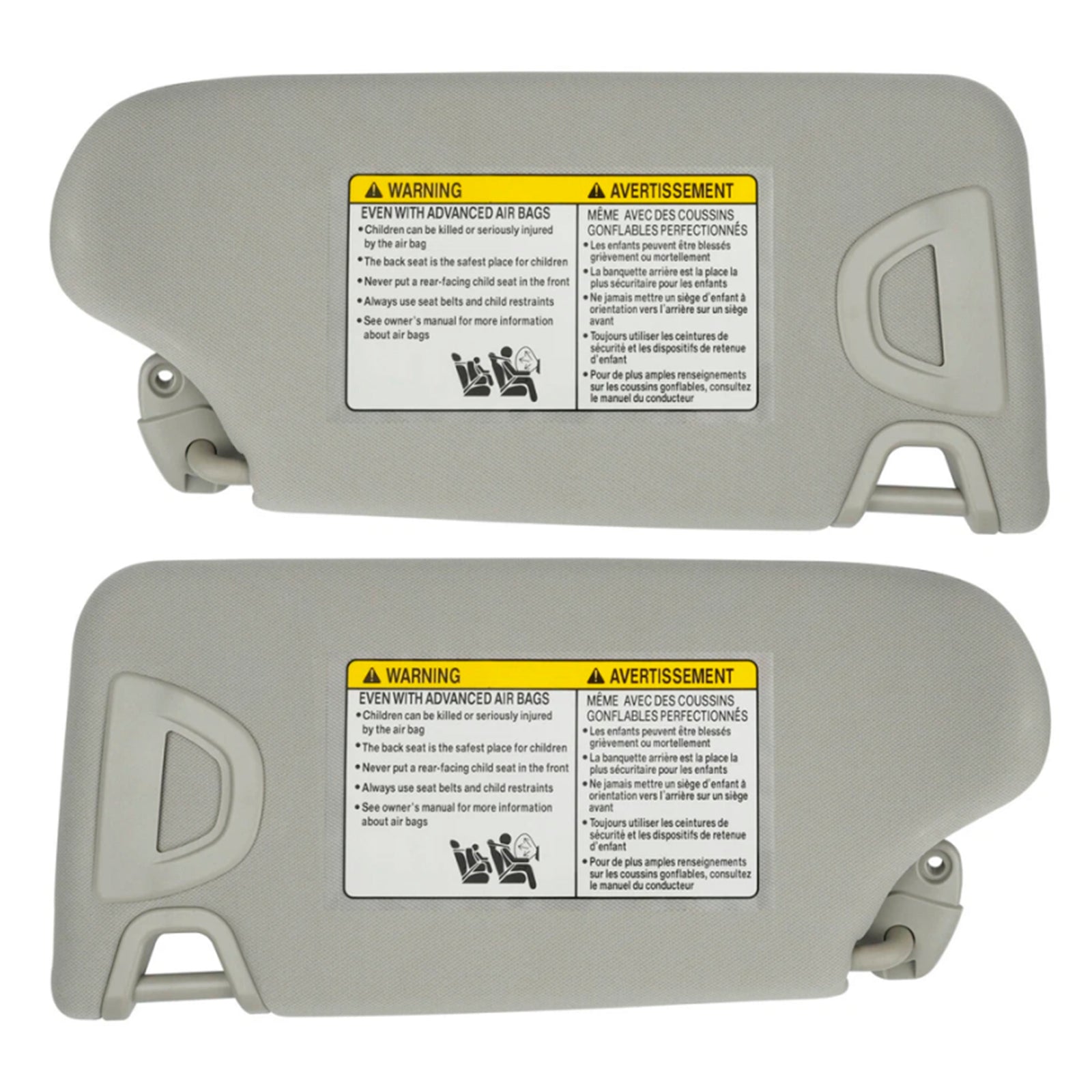 2013-2018 Nissan Altima 2PCS Gray Sun Visor Left & Right 96401-3TA2A 96400-3TA2A
