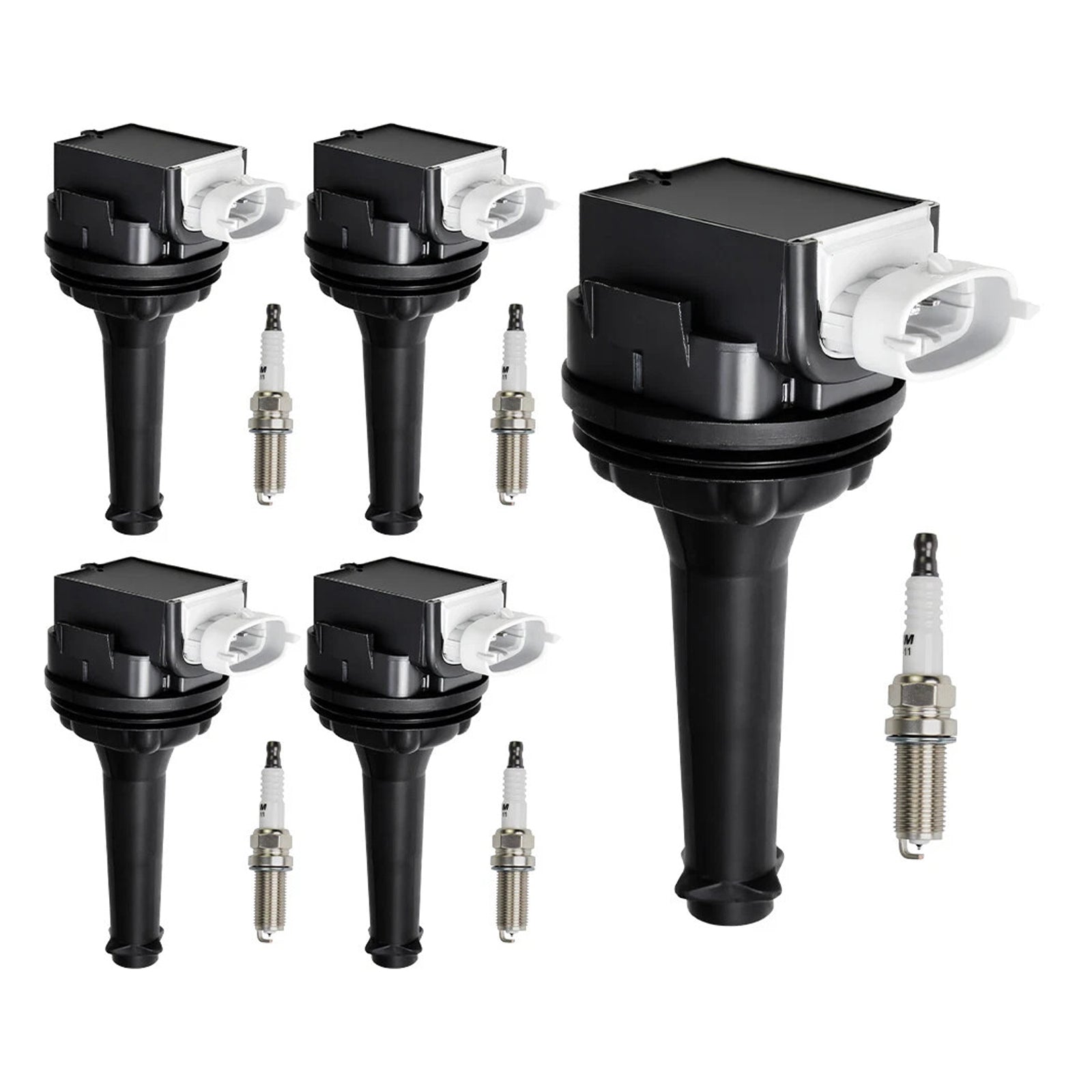 2012-2016 Volvo S60 2.5L L5 5x Ignition Coil Pack UF517+Spark Plugs