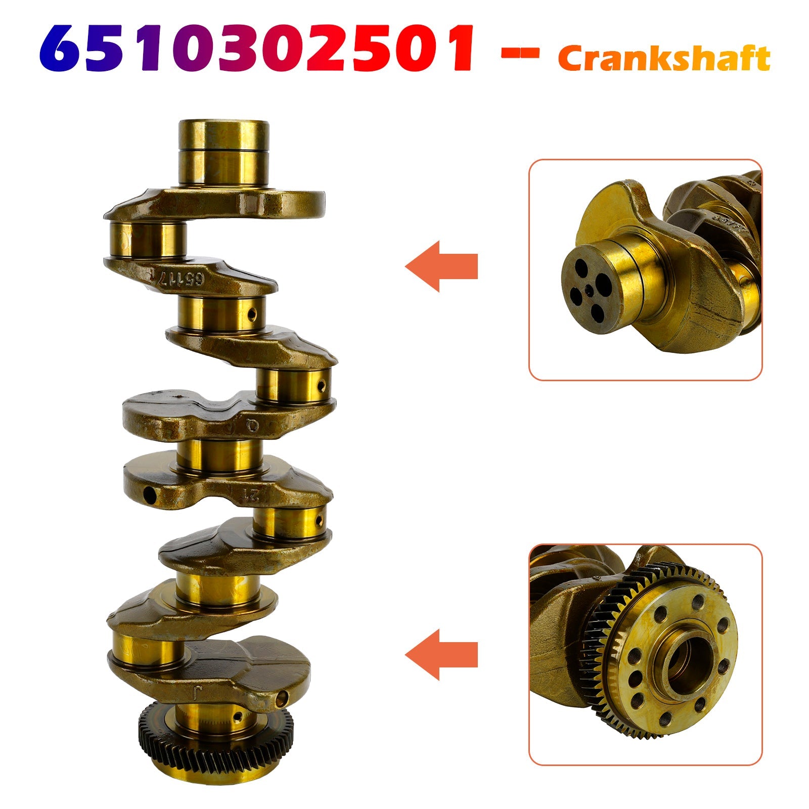 Crankshaft 6510302501 for Mercedes A-Class W176 2012-2018 B-Class W242 11-18