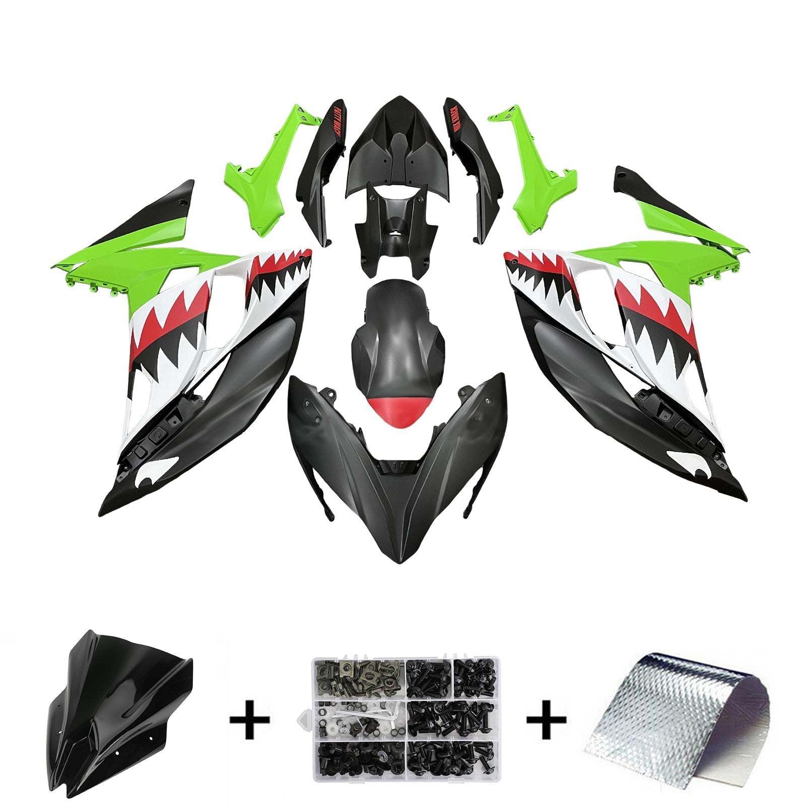 Injection Fairing Kit Bodywork Plastic ABS fit For Kawasaki ER-6F Ninja650R 2017-2019