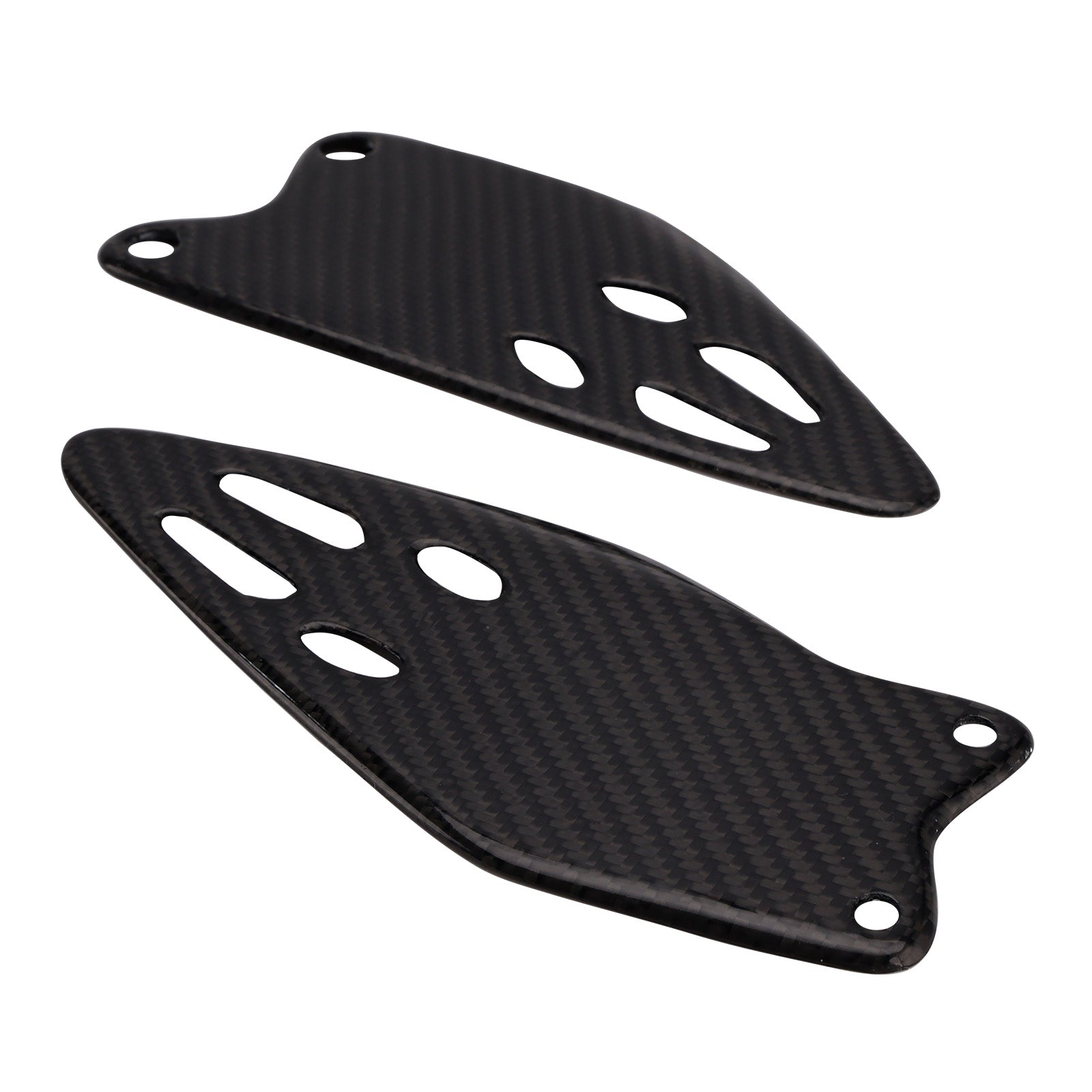 Real Carbon Fiber Foot Protection Board For Kawasaki ZX-6R 636 2019-2025