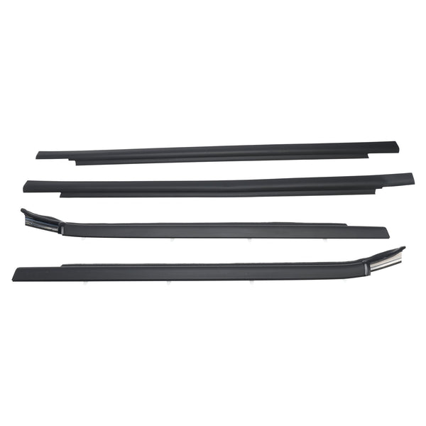 4pcs Weatherstrip Outer Lower Window For Toyota Tundra 2000-2006 Double Cab
