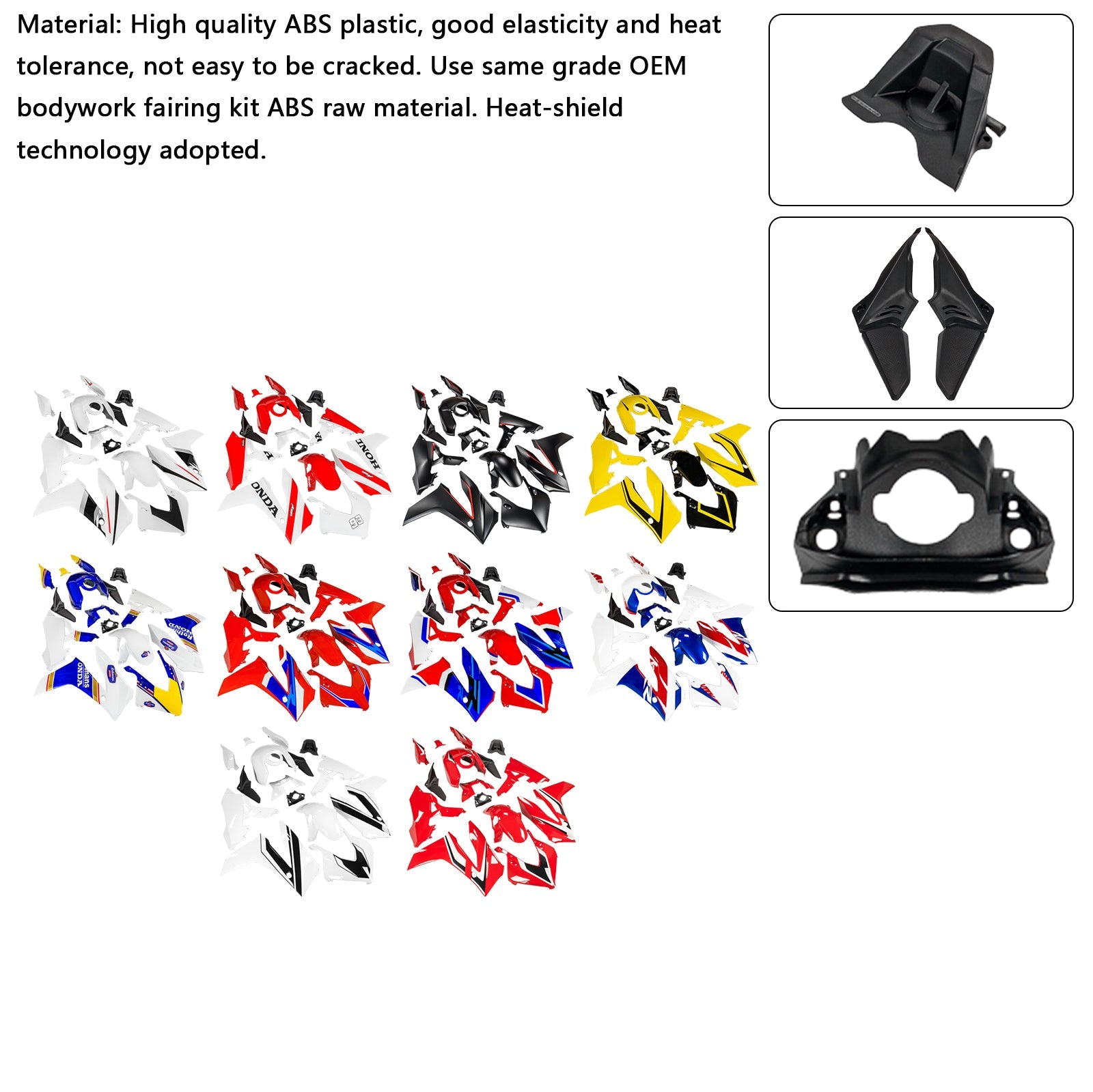 Injection ABS Plastic Bodywork Fairing Kit for Honda CBR650R 2024-2025