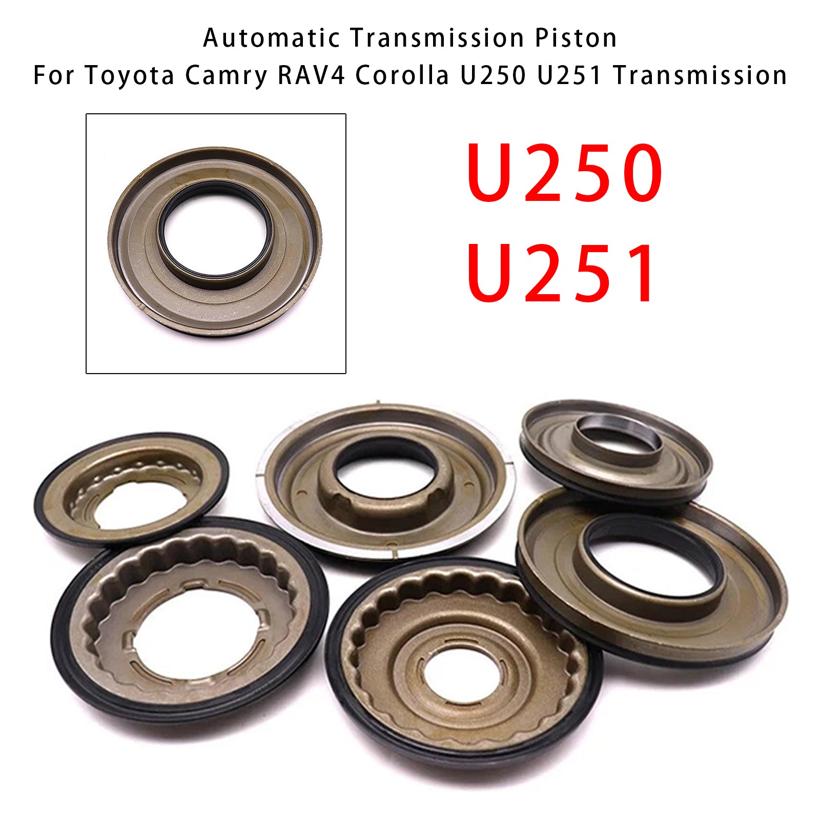 6PCS Automatic Transmission Piston Kit For Toyota Camry RAV4 Corolla U250E U251E