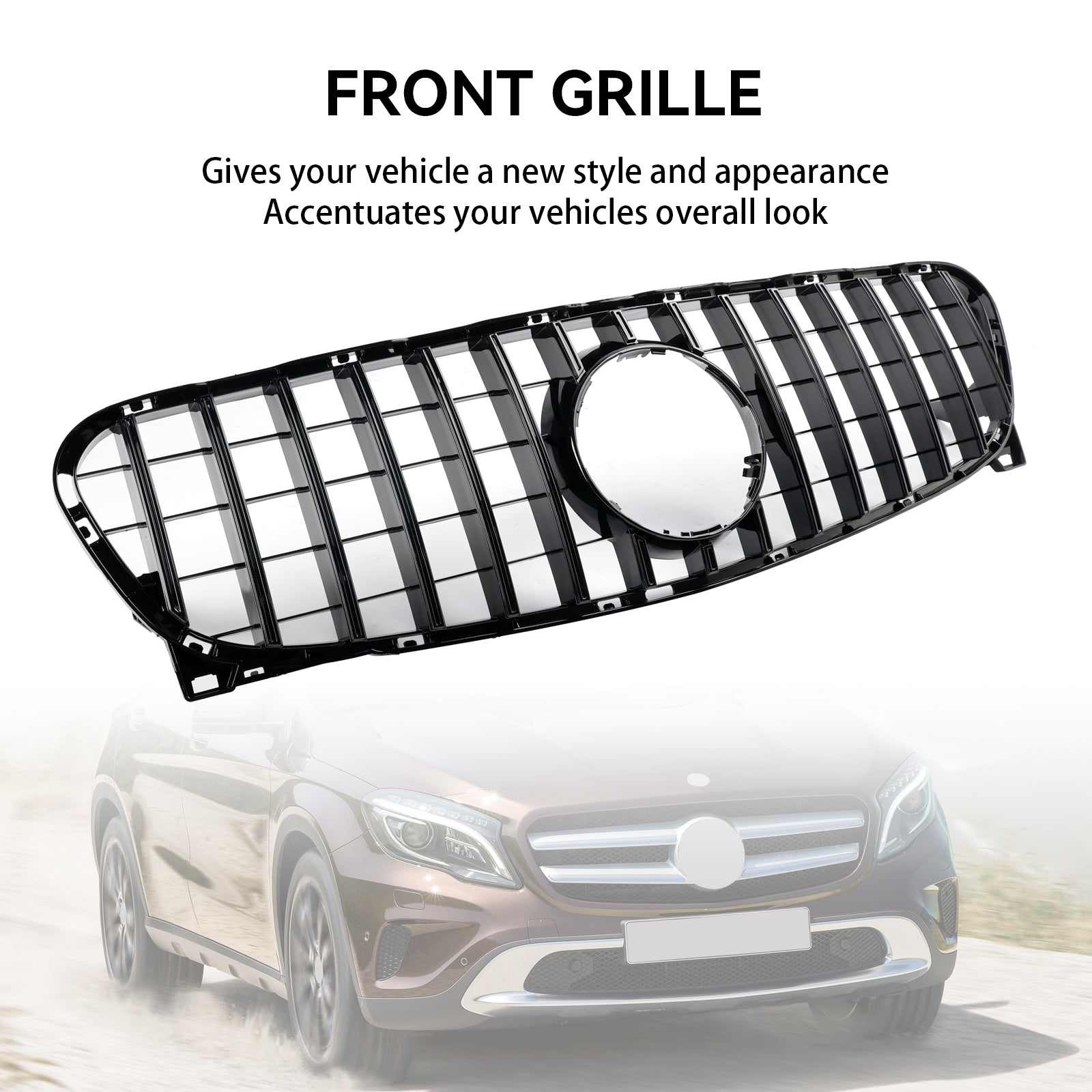 Front Radiator Grille Grill Fit Mercedes Benz GLA-Class W156 GLA45 2013-2017