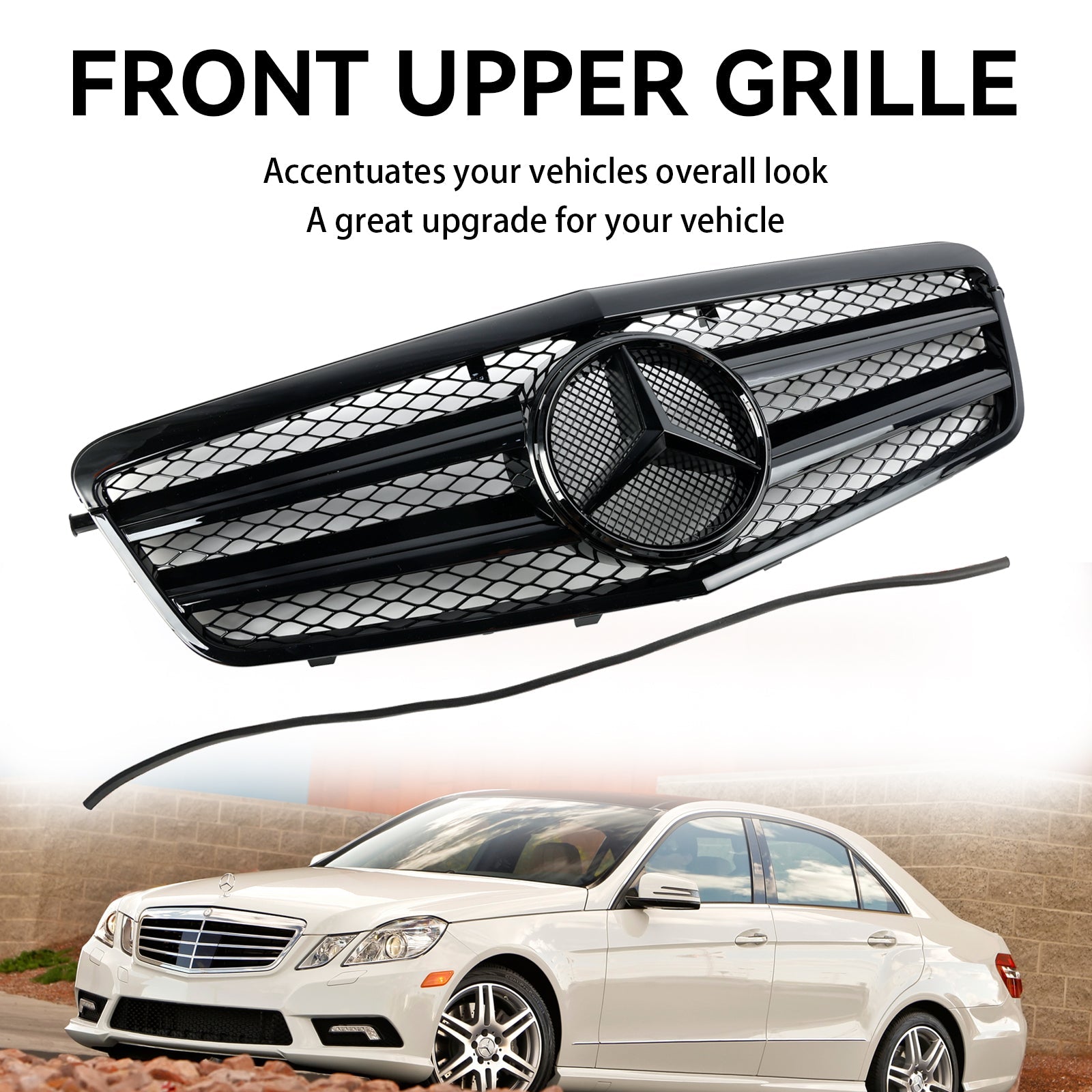 Front Bumper Grille Grill Fit Mercedes Benz E Class W212 E350 E550 2010-2013