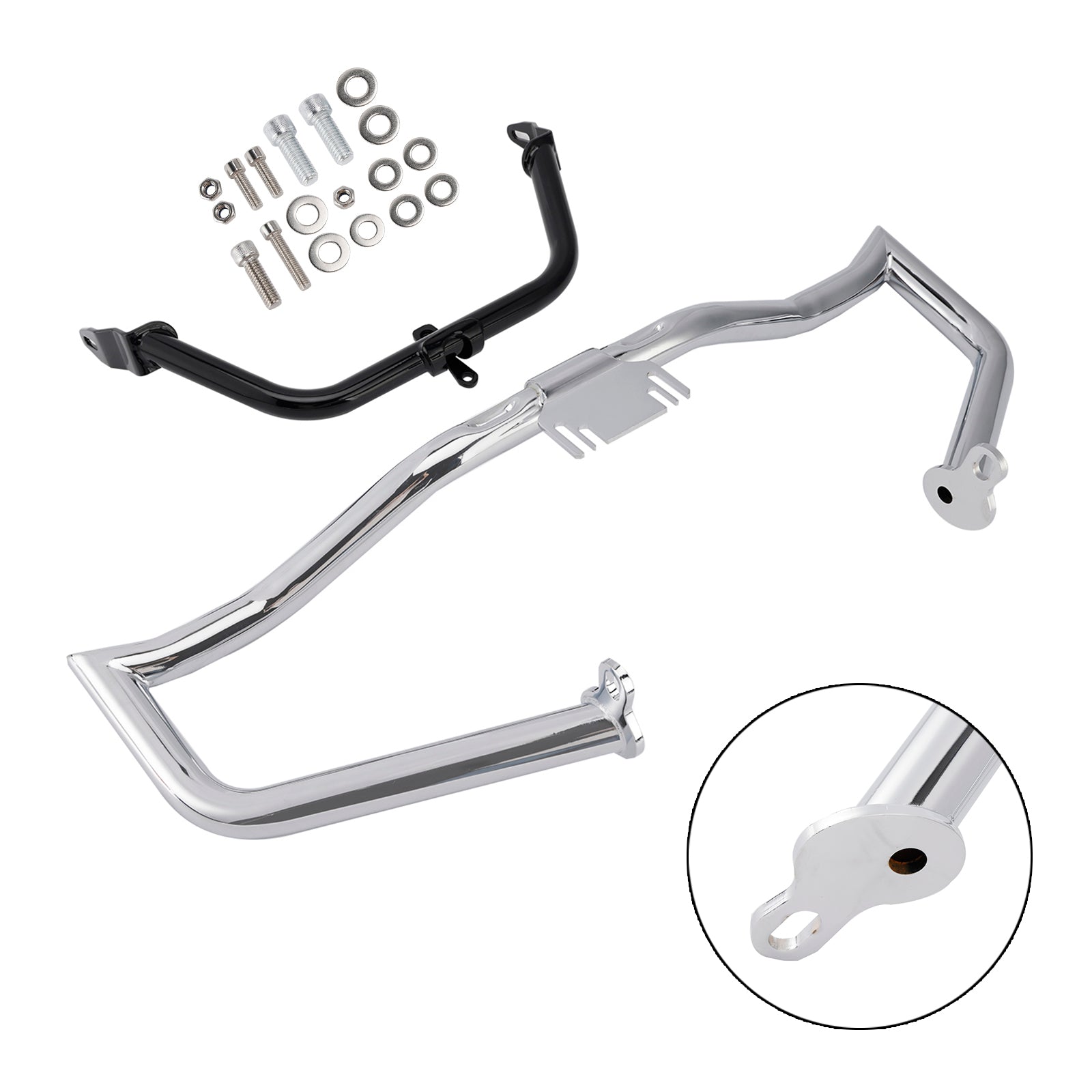 Road Glides Street Glides Road Glides FLHT FLHX Engine & Fairing Bracket Frame Anti-Crash Bumper Kit Chrome