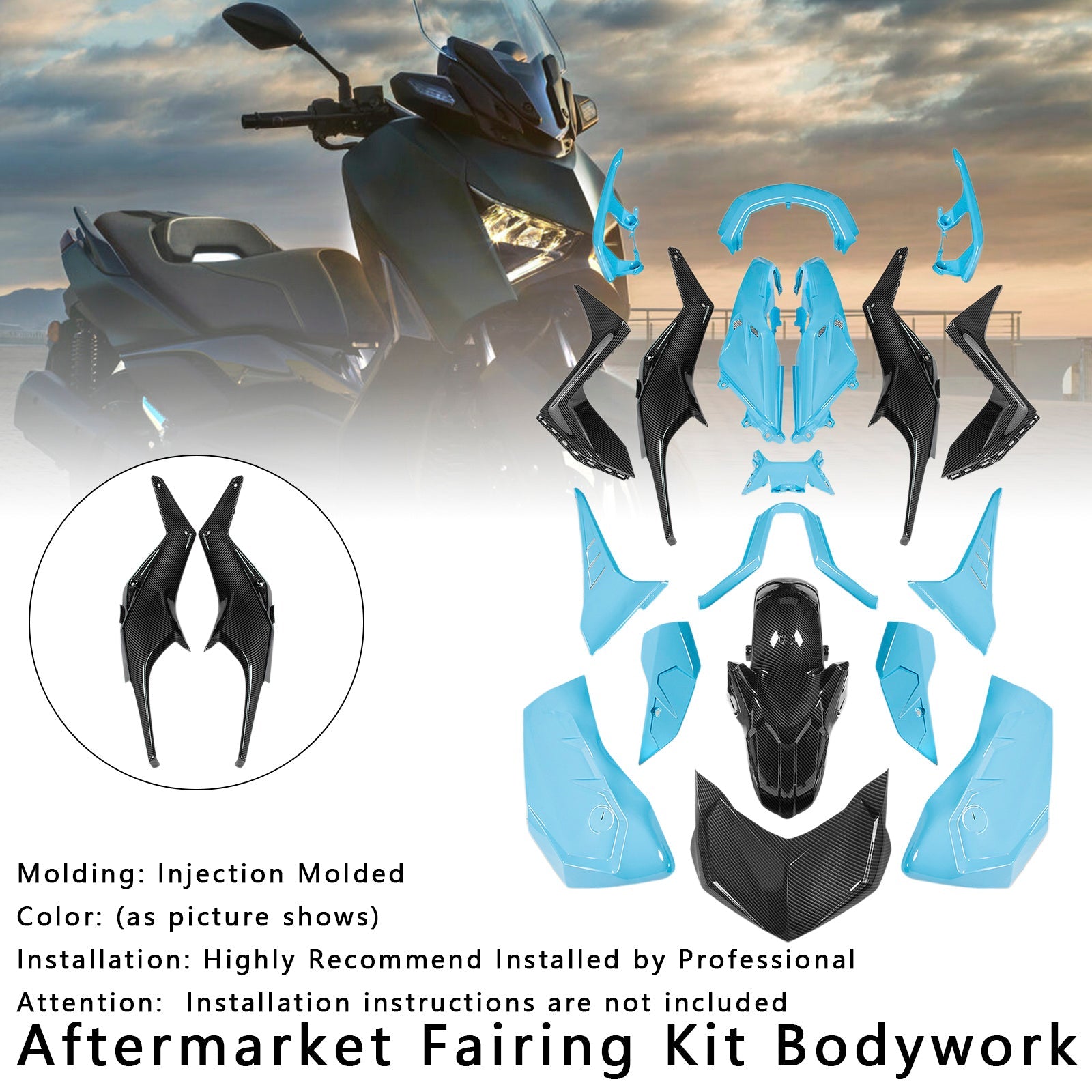 2023-2024 Yamaha X-MAX 300 XMAX Injection Bodywork Fairing Kit