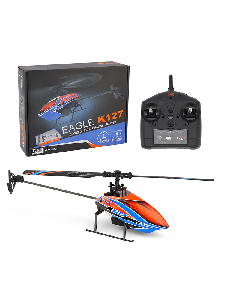 Wltoys K127 Helicopter 2.4G 4CH 6-Aixs Gyroscope Hover RC Helicopter RTF Toy