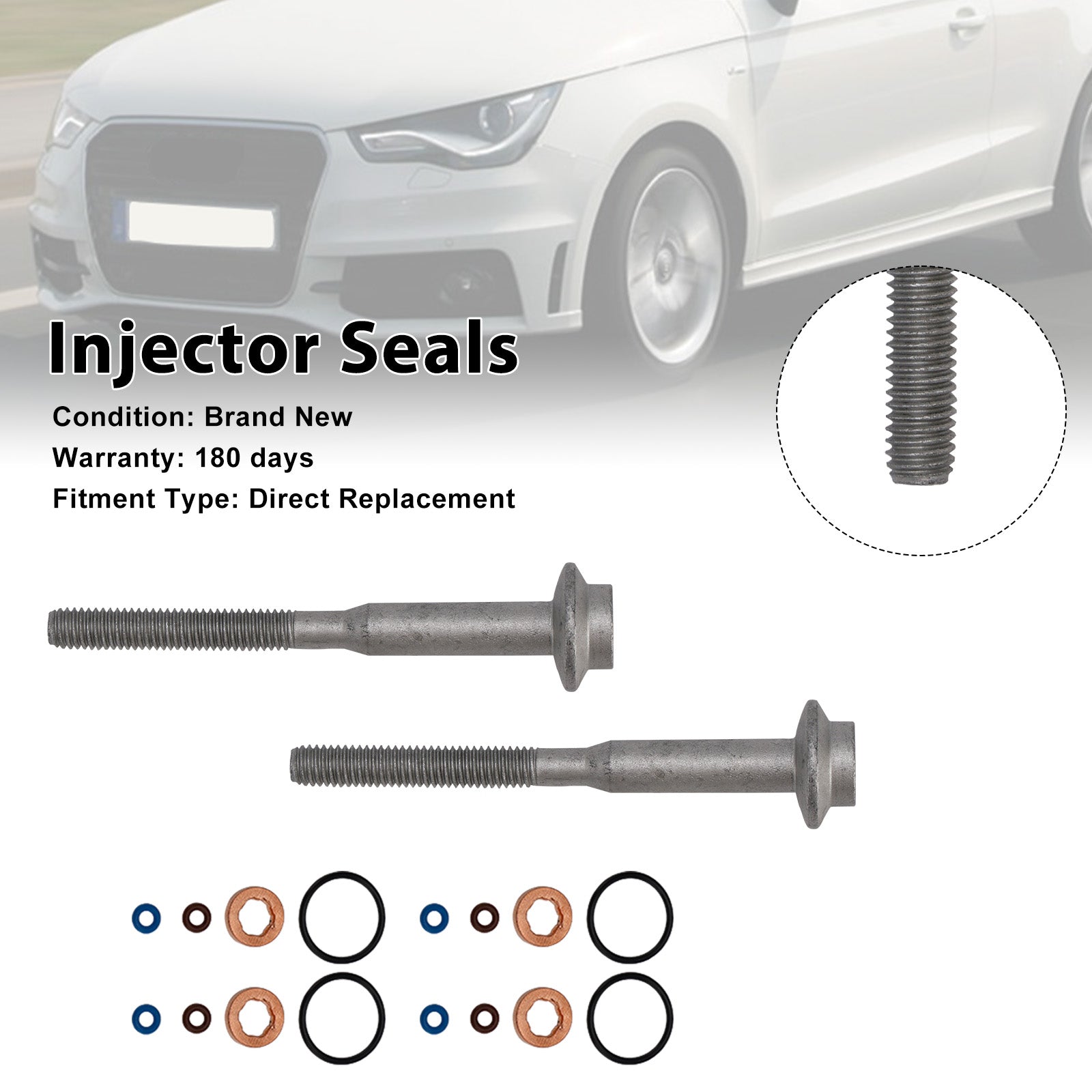 Fuel Injector Ring Washer Seal Bolt 03L130277B Fit VW Caddy 1.6TDI A2C59513554