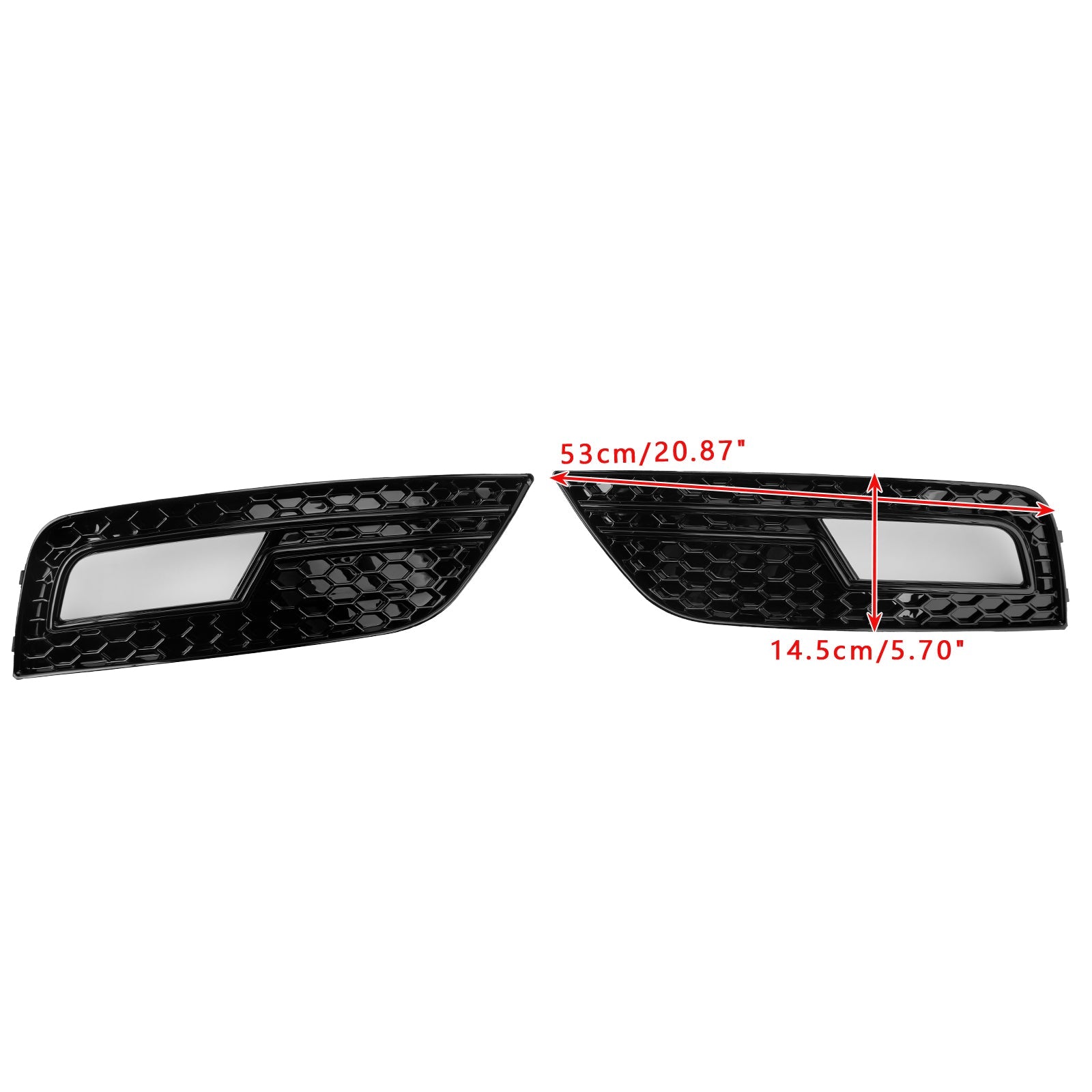2013-2015 Audi A4 B8.5 Black Fog Light Cover Grille Standard Bumper