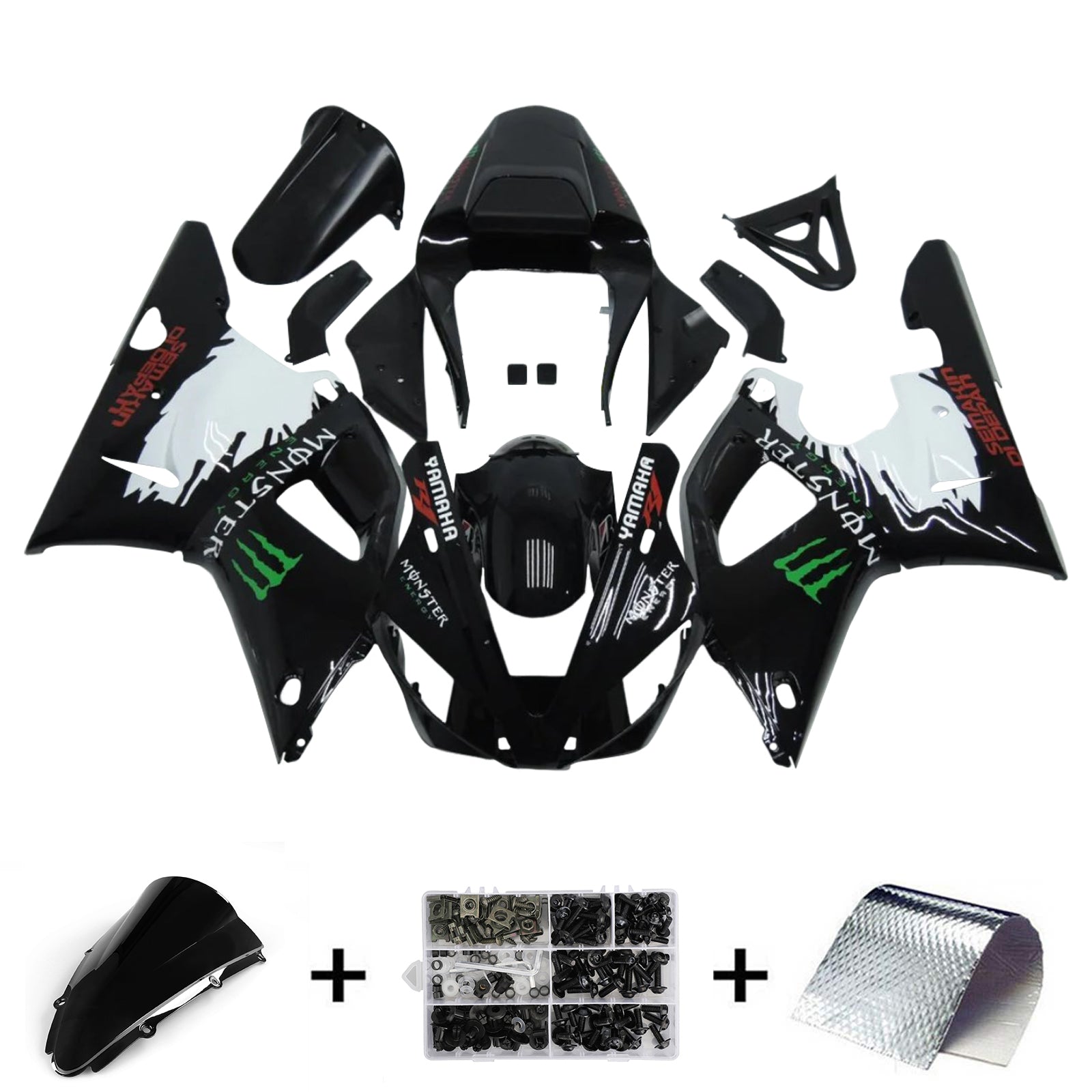 Yamaha YZF 1000 R1 2000-2001 Fairing Kit Bodywork Plastic ABS