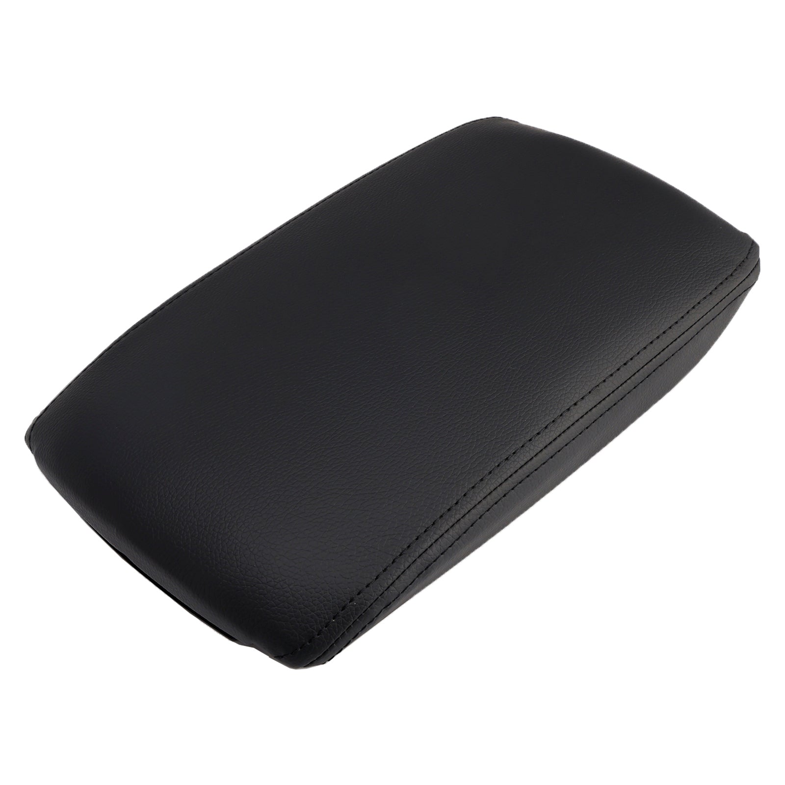 Black Leather Center Console Armrest Lid Cover For Audi A6 C6 2005-2011