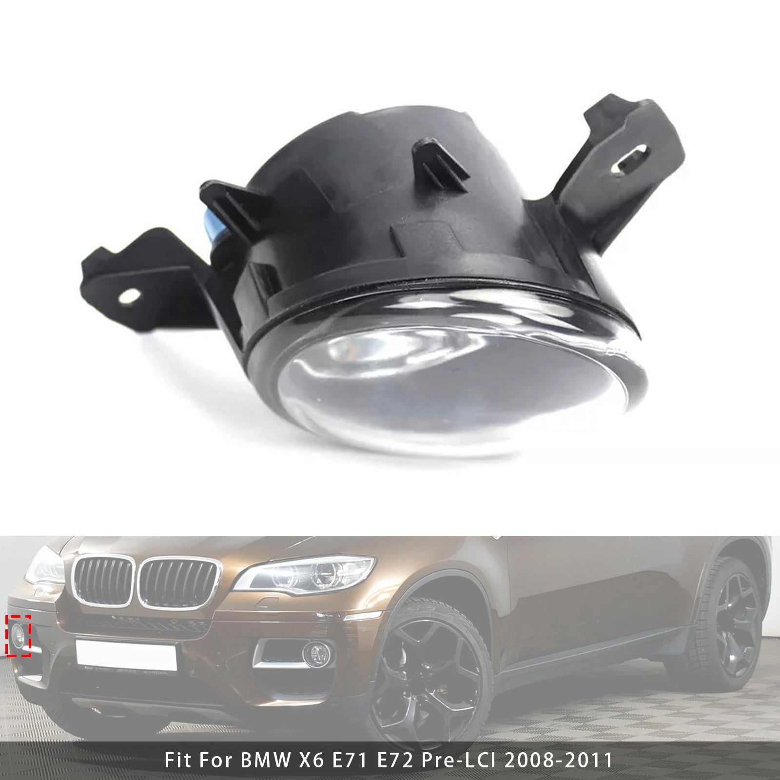 2008-2011  BMW X6 E71 E72 Pre-LCI 1 PCS Front Right Fog Light Lamps 63177187630
