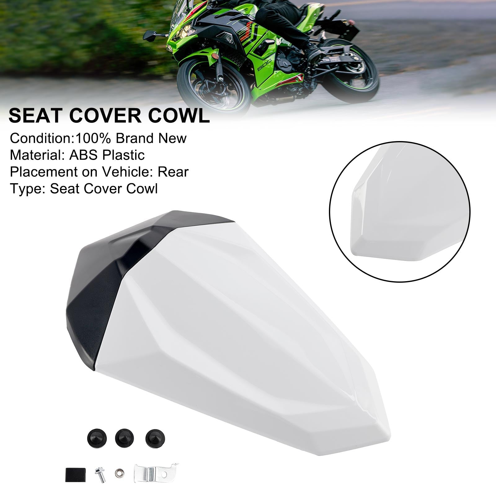 2024-2025 Kawasaki Ninja 500 EX500R Z500 Tail Rear Seat Fairing Cowl