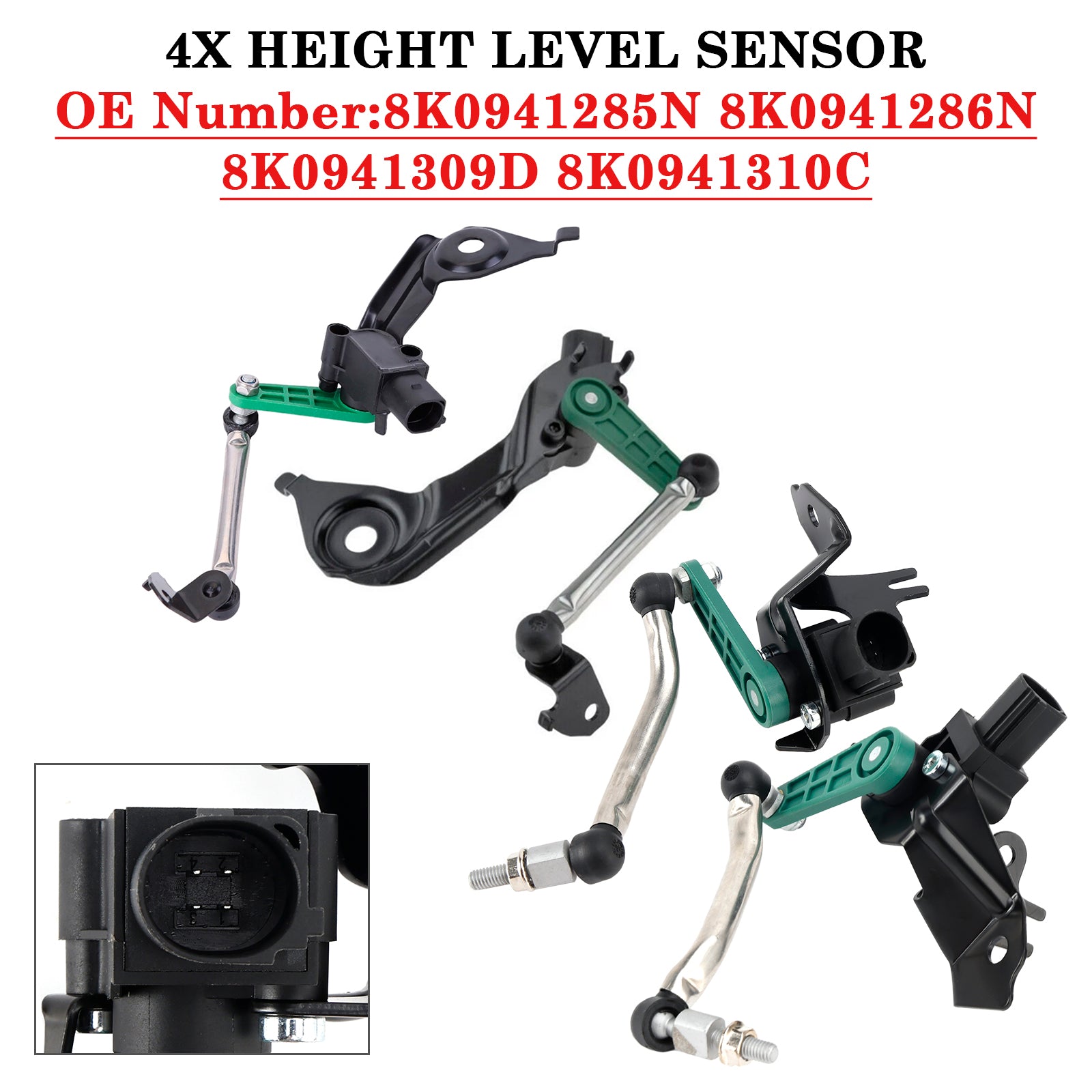 2009-2016 Audi A4 Allroad 4x Suspension Ride Height Sensor Front & Rear Left Right 8K0941285N