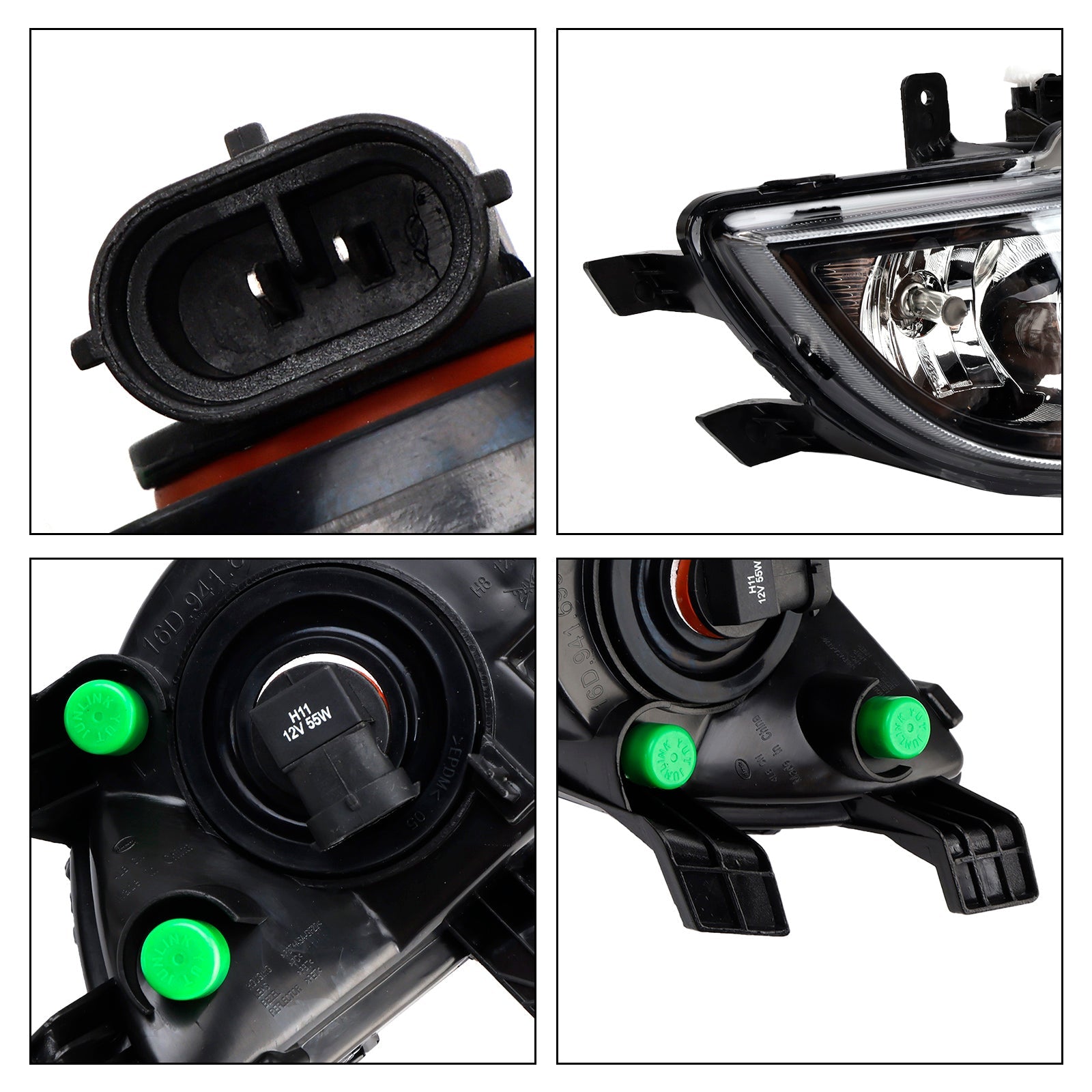 2015-2018 VW Volkswagen Jetta Front Left Bumper Clear Lens Fog Light Lamp