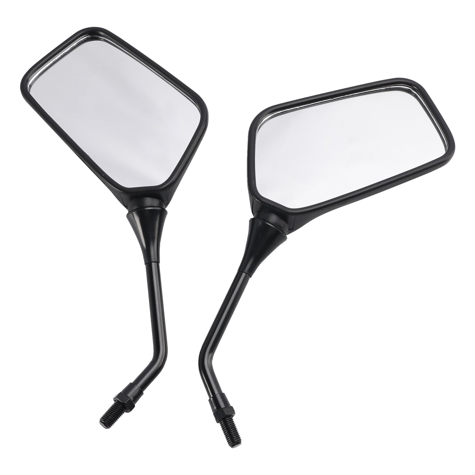 Pair Black Mirrors M10 Rearview Mirrors For Kawasaki KLR250 KLR600 KLR650