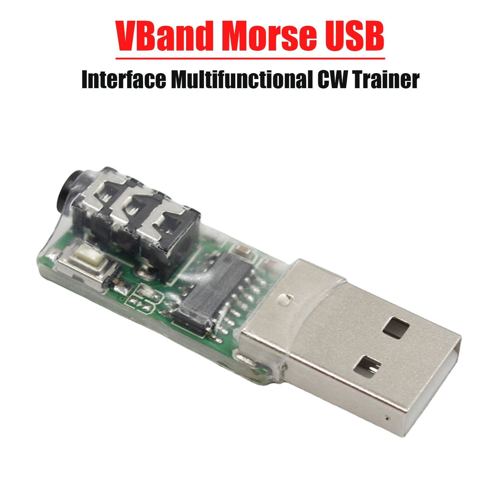 USB Interface Multifunctional CW Trainer Vband MCode Trainer Key Connection