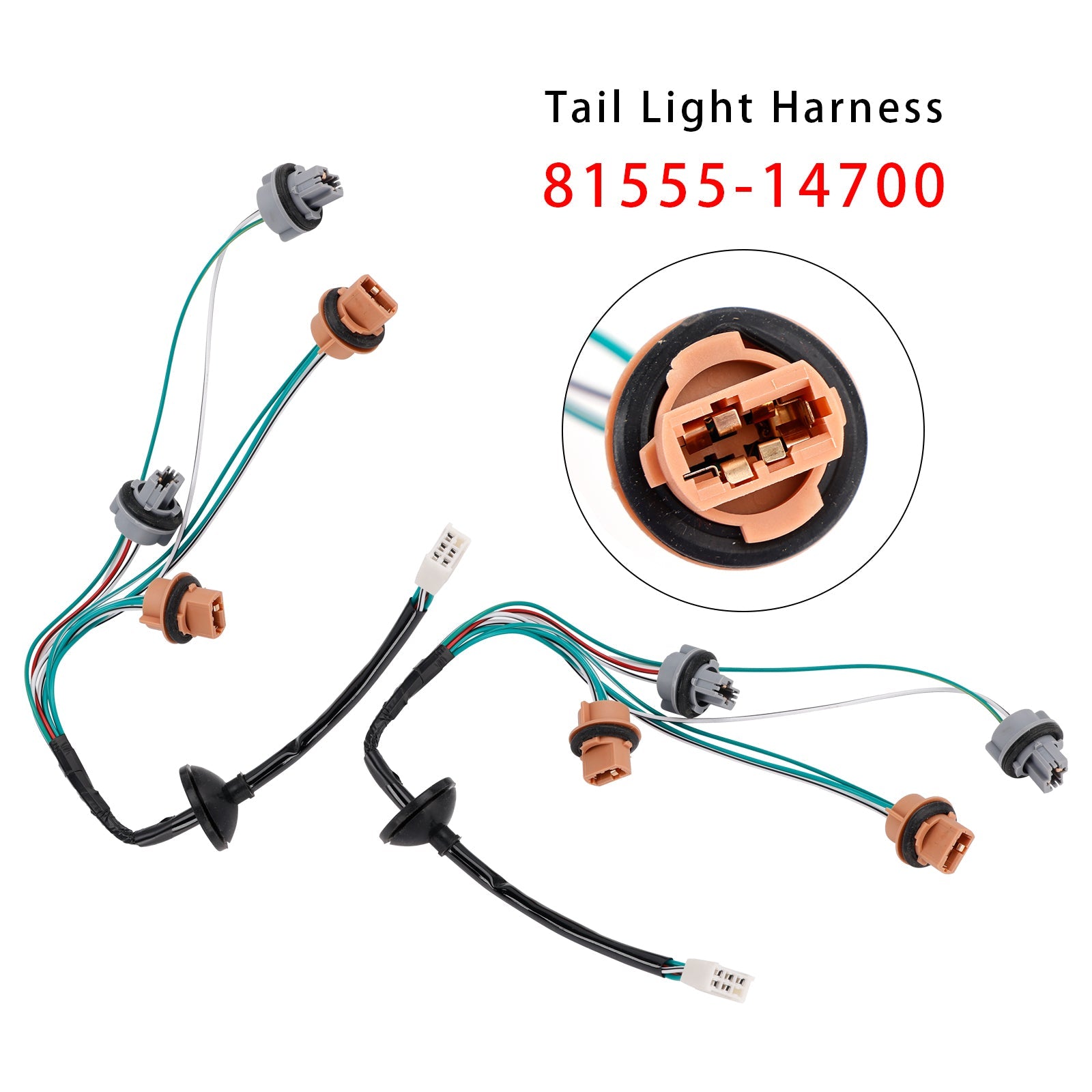 2PCS Tail Light Harness 81555-14700 For Toyota Supra 1997-1998
