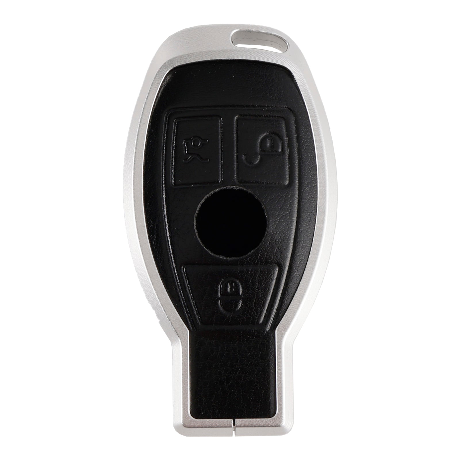 Benz GLC GLK CLS Leather Alloy Aluminum TPU Car Key Black Case Cover