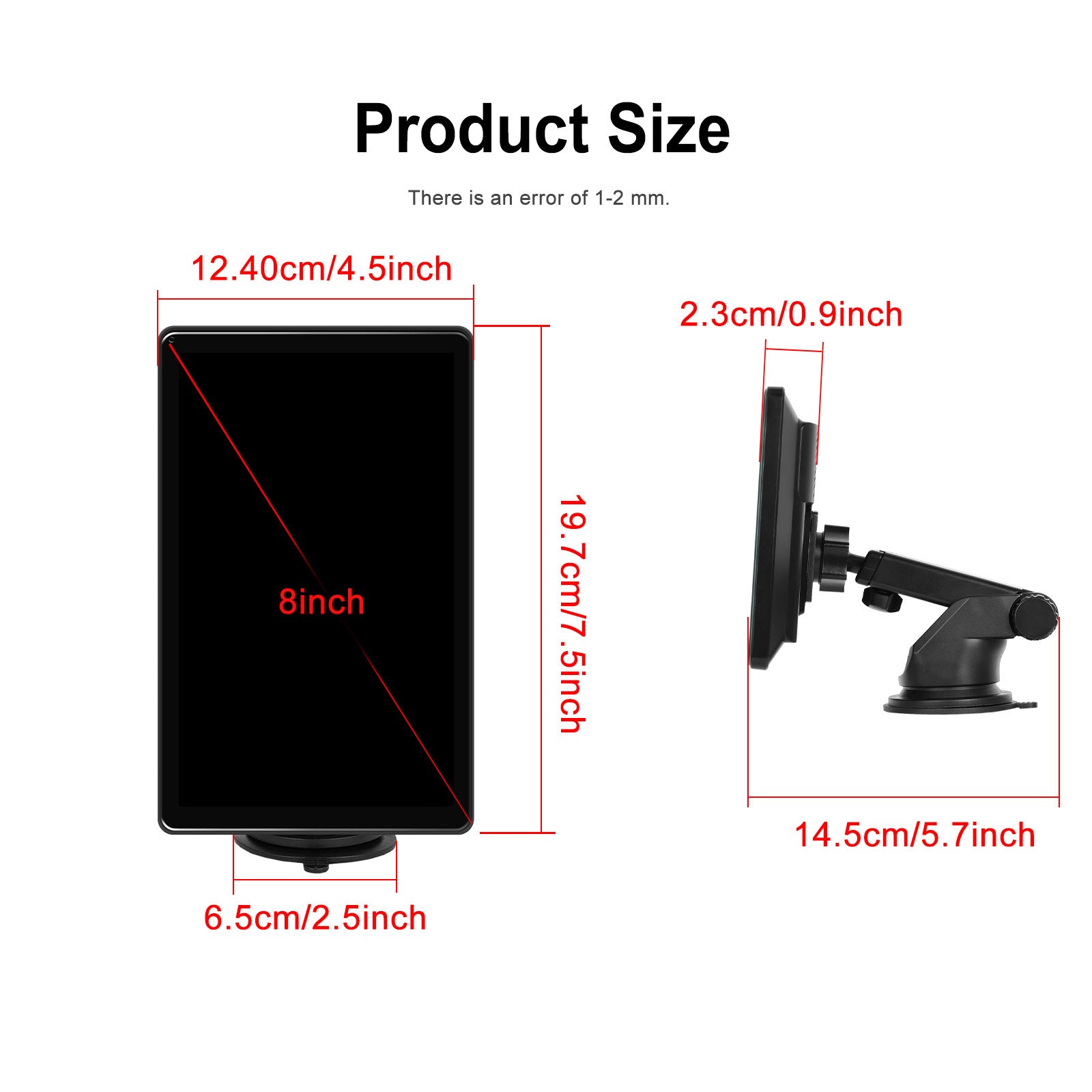 8-inch Full Touch Screen Apple CarPlay Android Auto Switching Display AHD Camera