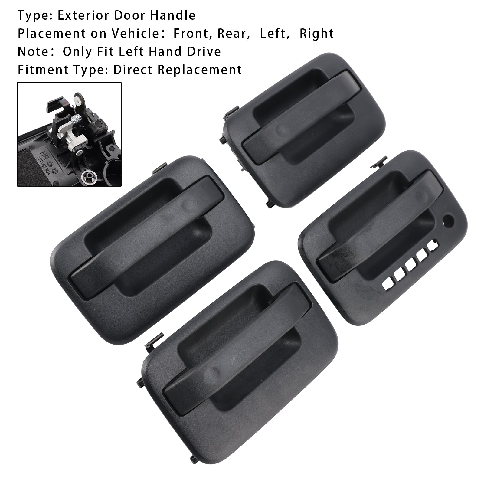 2004-2014 Ford F-150 4pcs Exterior Door Handle 5L3Z1522405CAA FO1310128