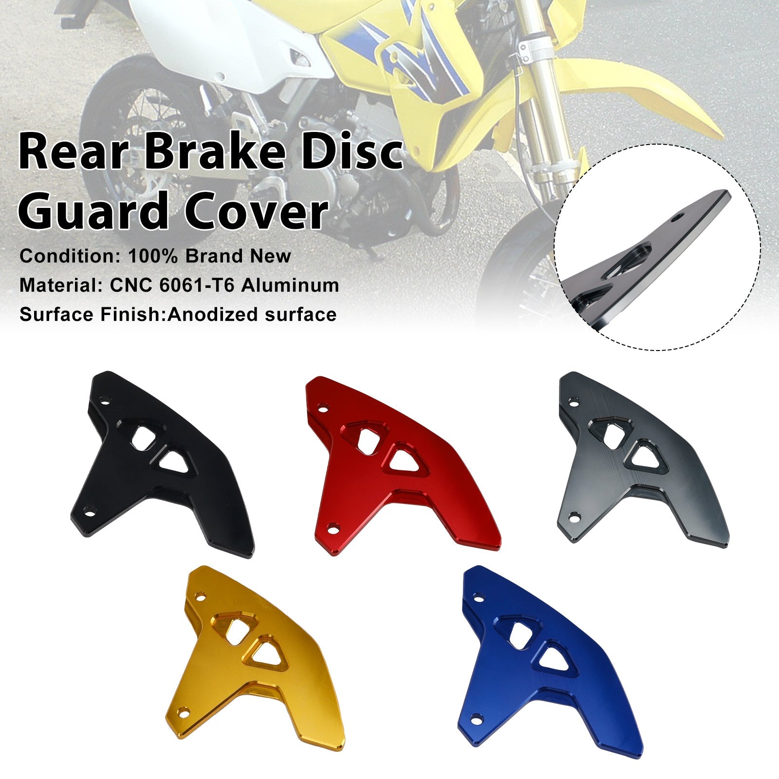 Rear Brake Disc Guard Cover For Suzuki DR-Z400SM 2000-2024 DRZ400/S/E