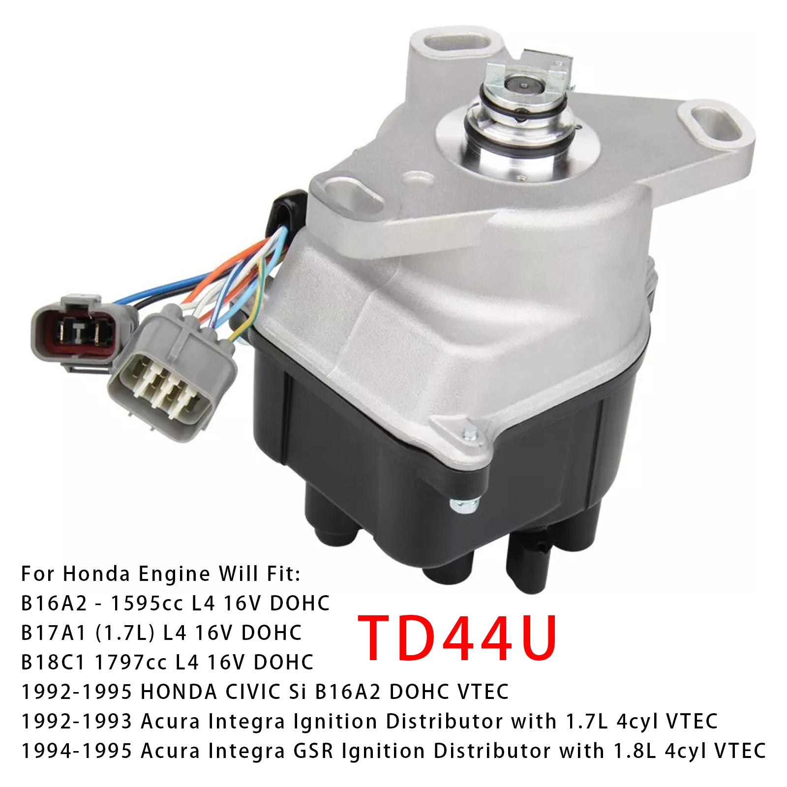 Ignition Distributor TD44U For 92-95 Honda Acura Integra B16A OBD1 B16A2 V-TEC