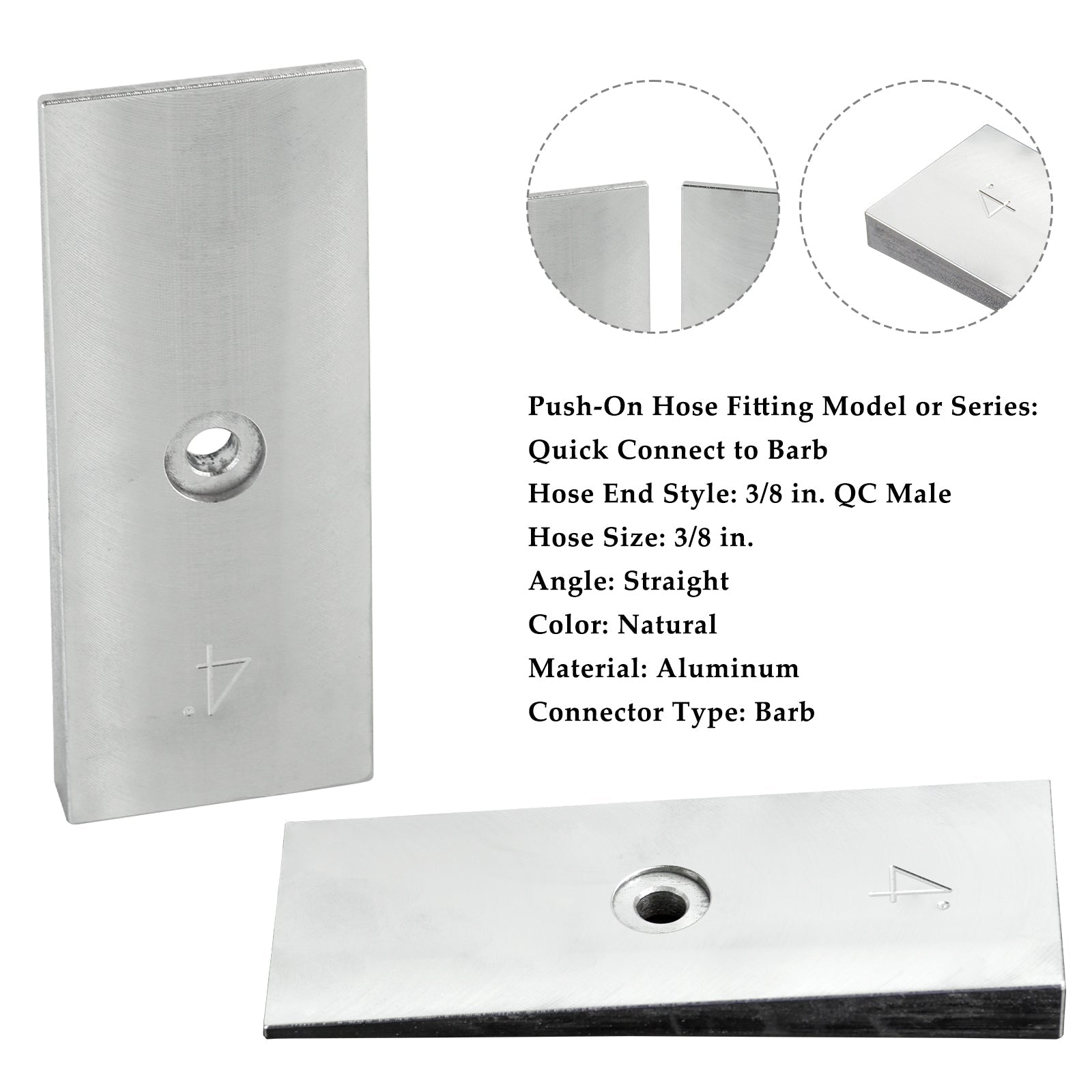 2PCS 2" Wide 4°Degree Steel Leaf Spring Degree Shims