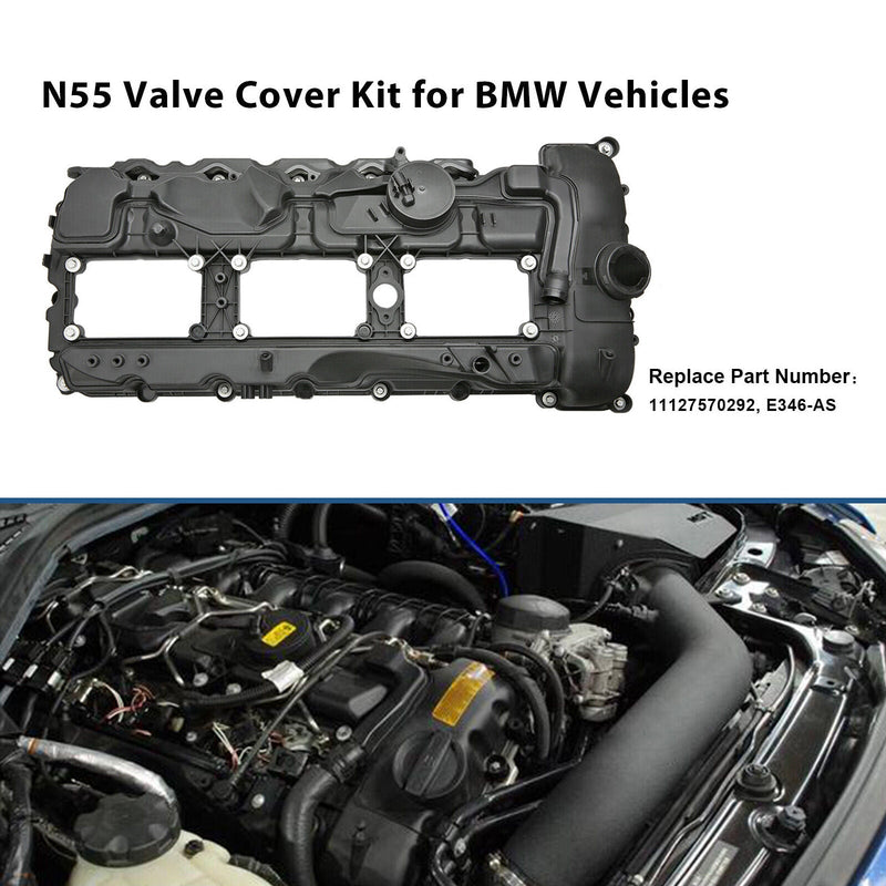 Valve Cover w/ Gasket+Cap 11127570292 For BMW N55 135i 335i 535i 640i 740i